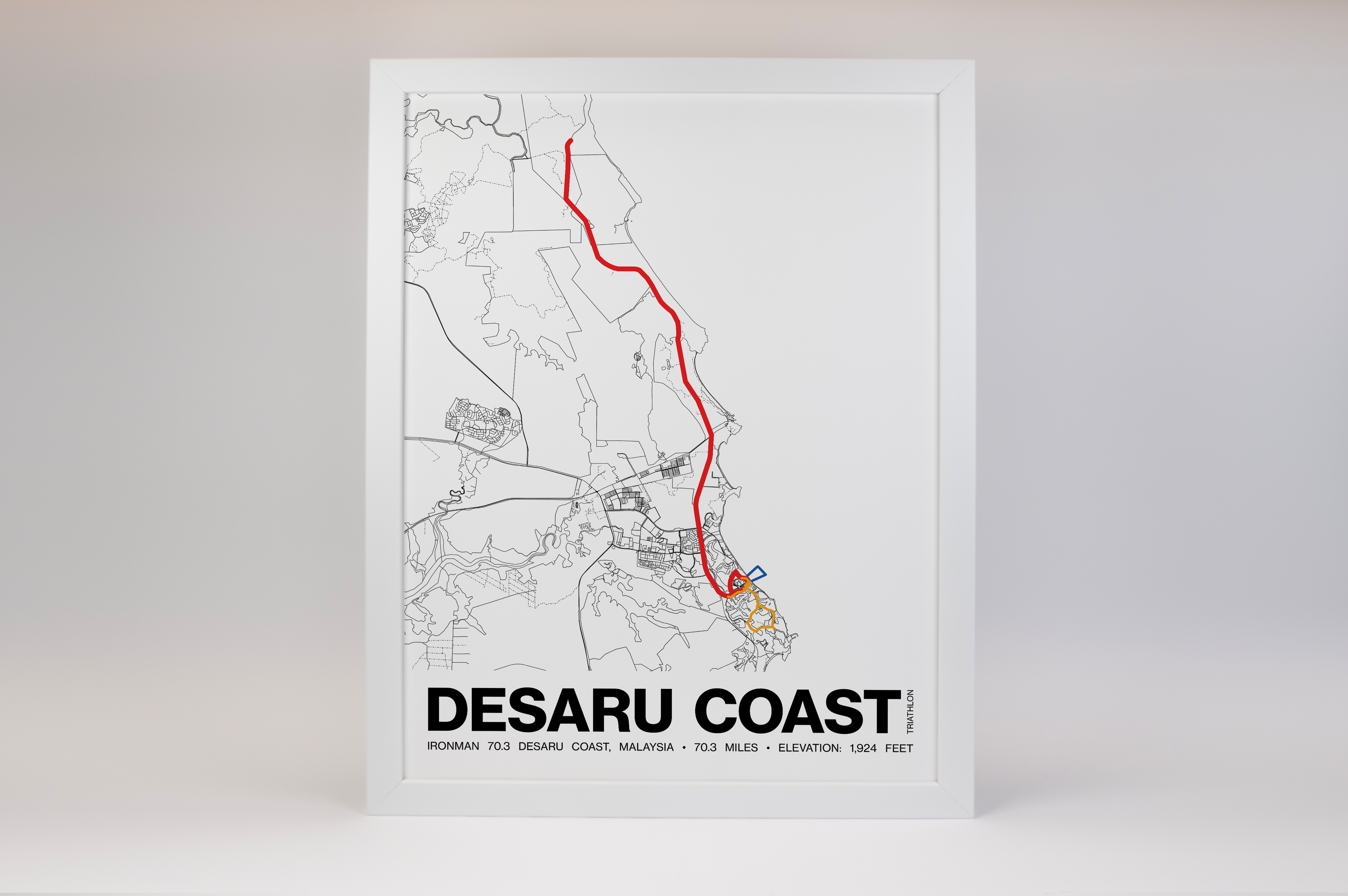 Ironman 70.3 Desaru Coast Poster - Grid Style