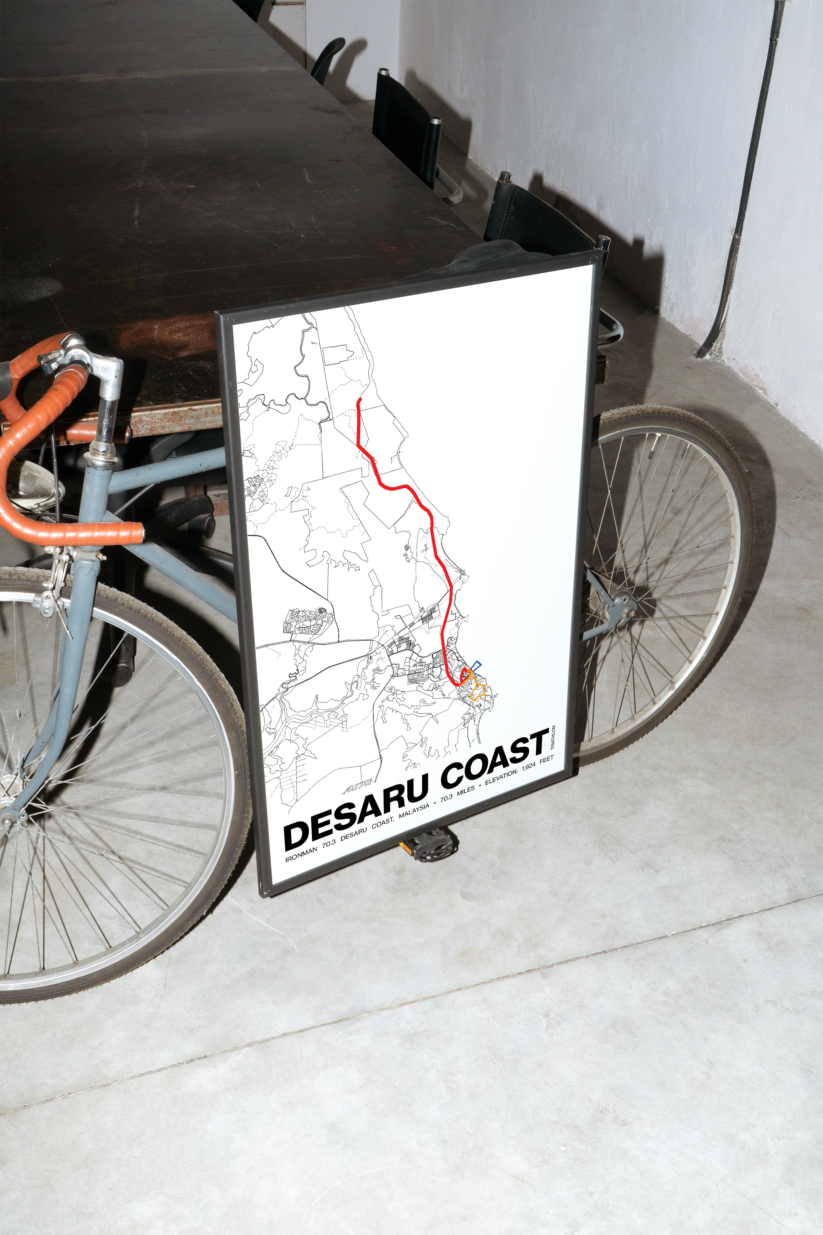Ironman 70.3 Desaru Coast Poster - Grid Style