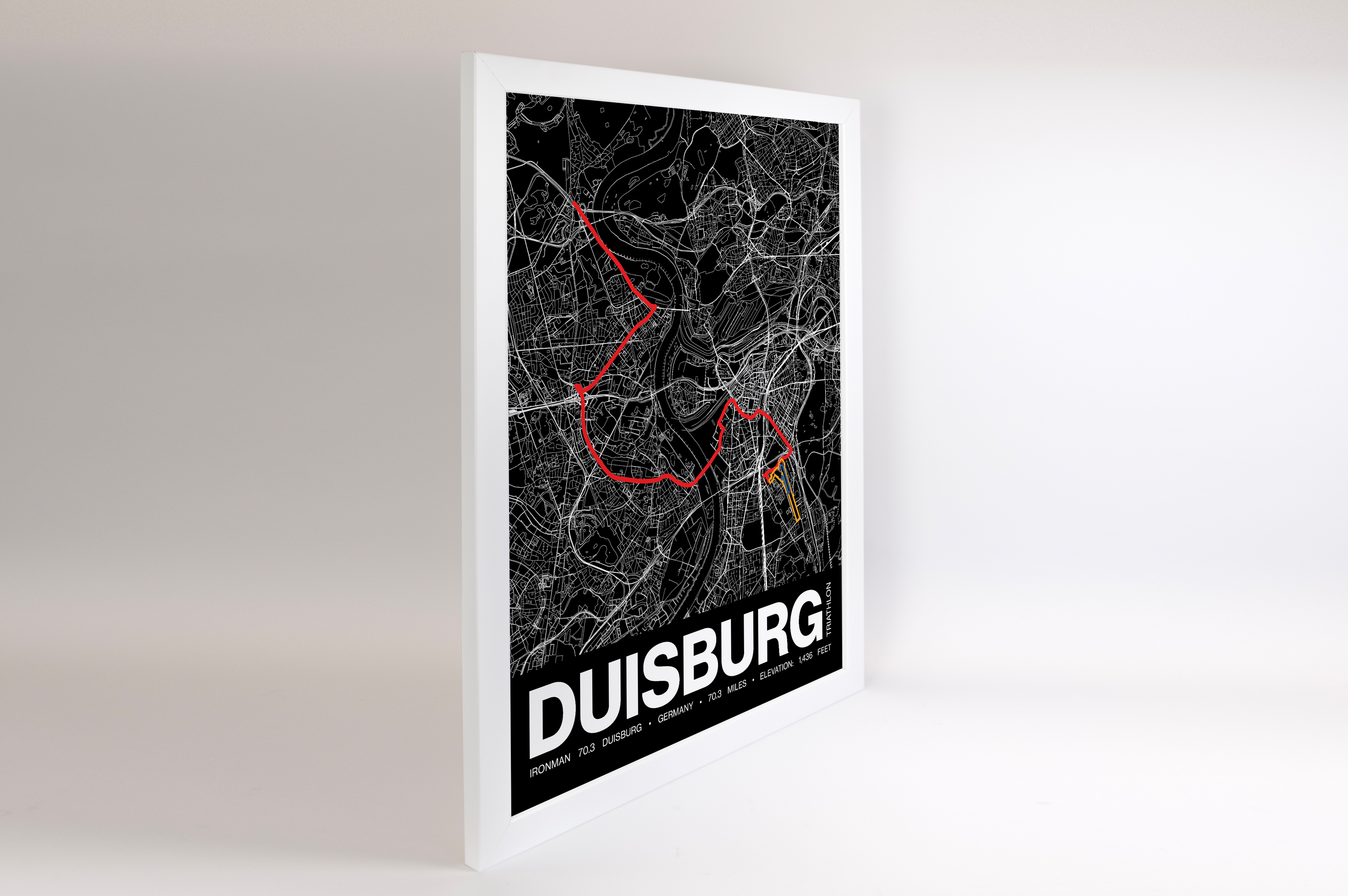 Ironman 70.3 Duisburg Poster - Grid Style