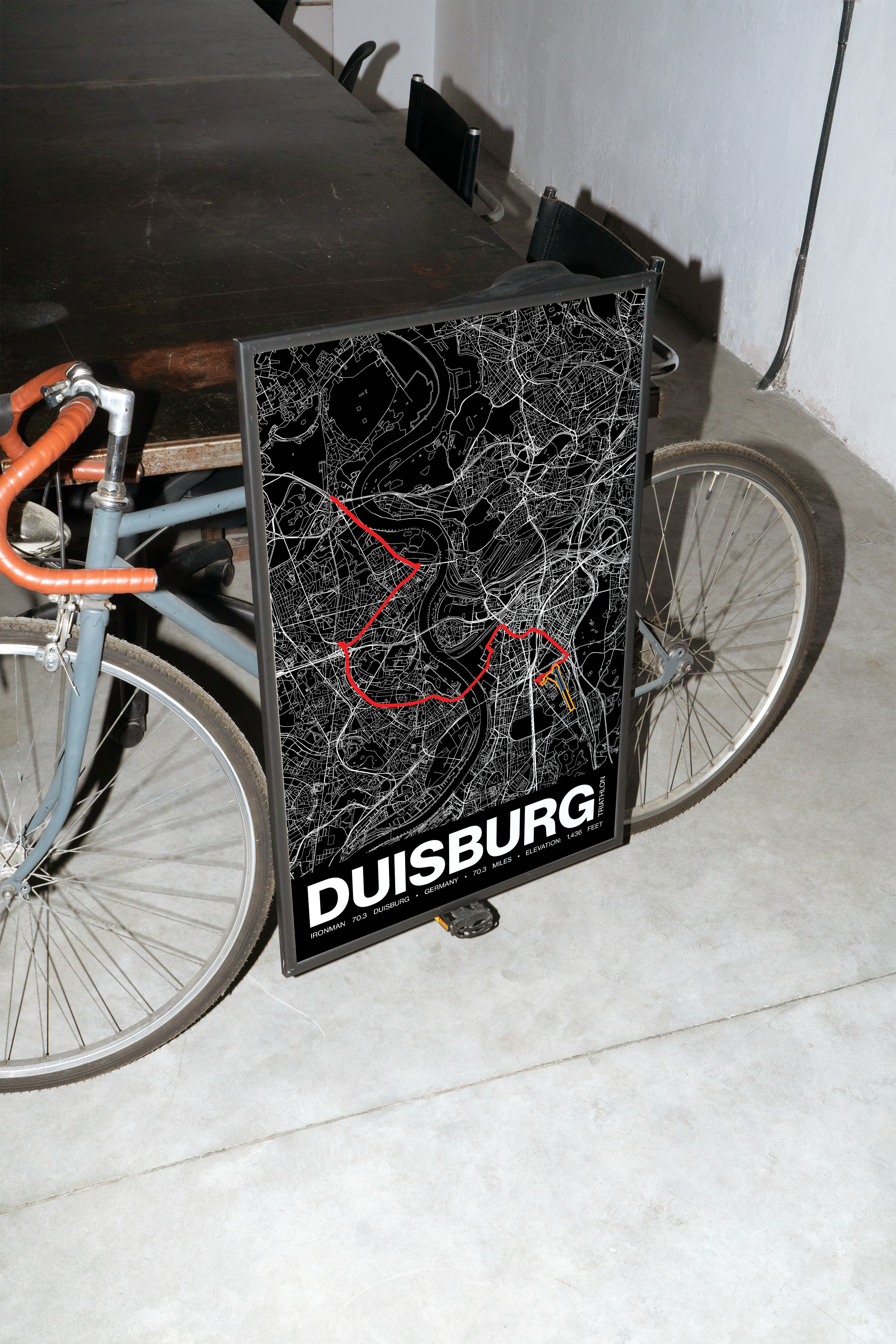 Ironman 70.3 Duisburg Poster - Grid Style