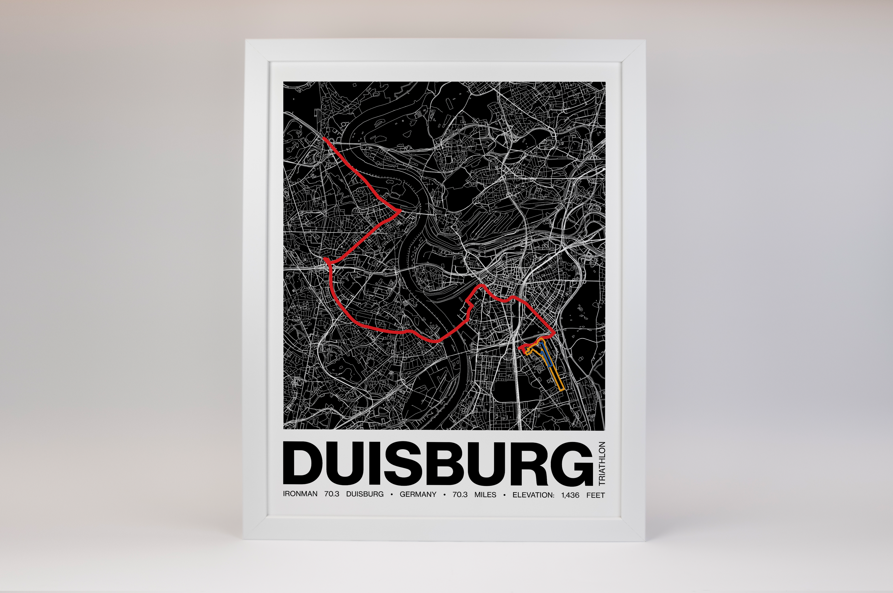 Ironman 70.3 Duisburg Poster - Grid Style