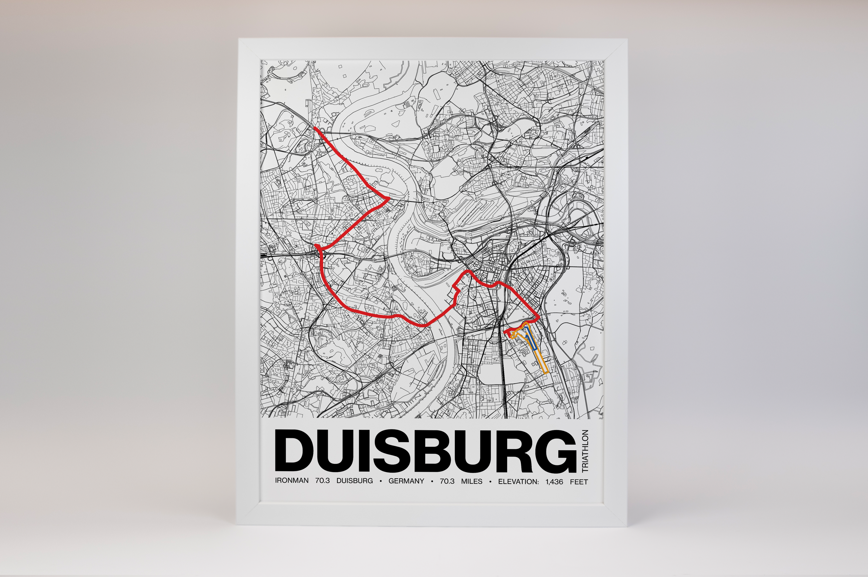 Ironman 70.3 Duisburg Poster - Grid Style