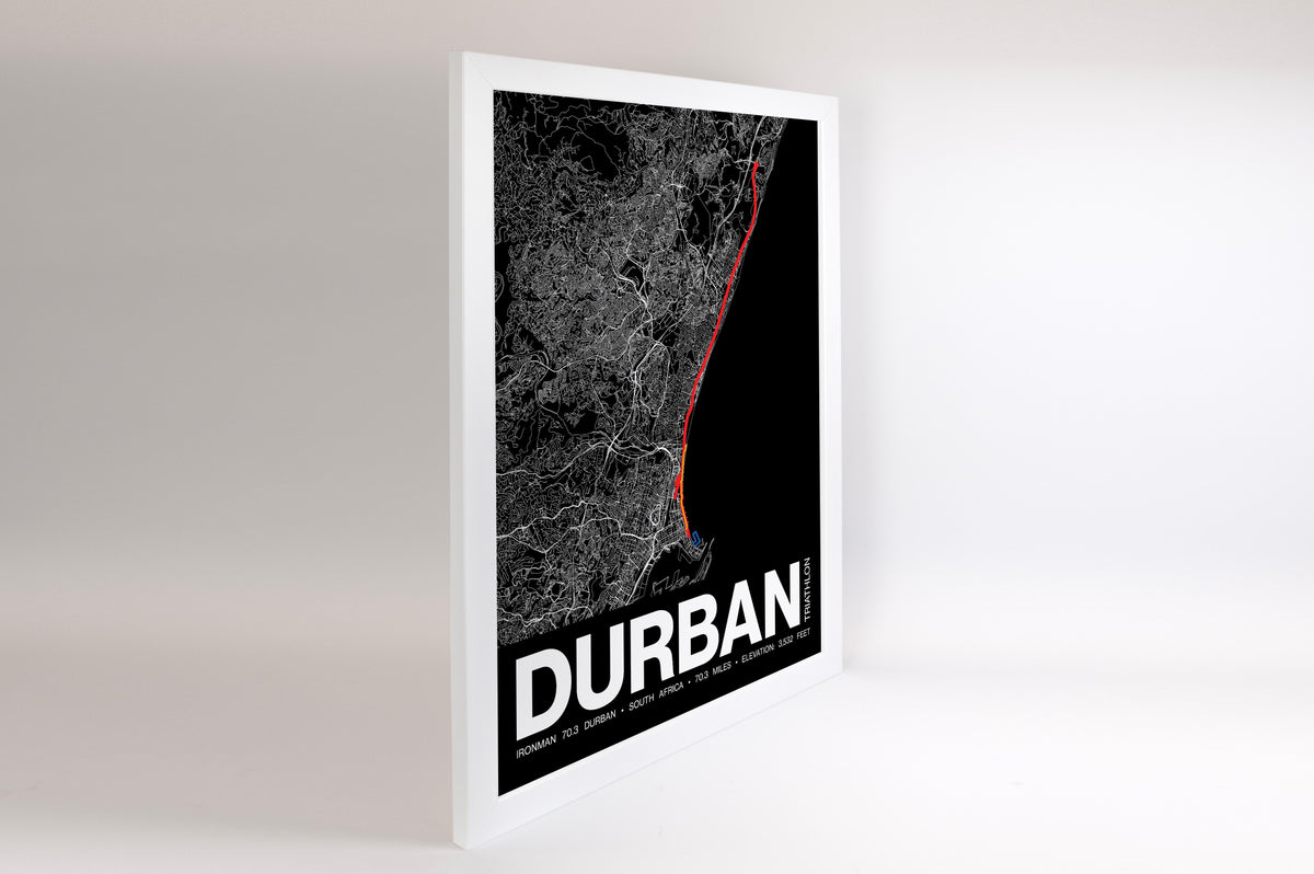 Ironman 70.3 Durban Poster - Grid Style