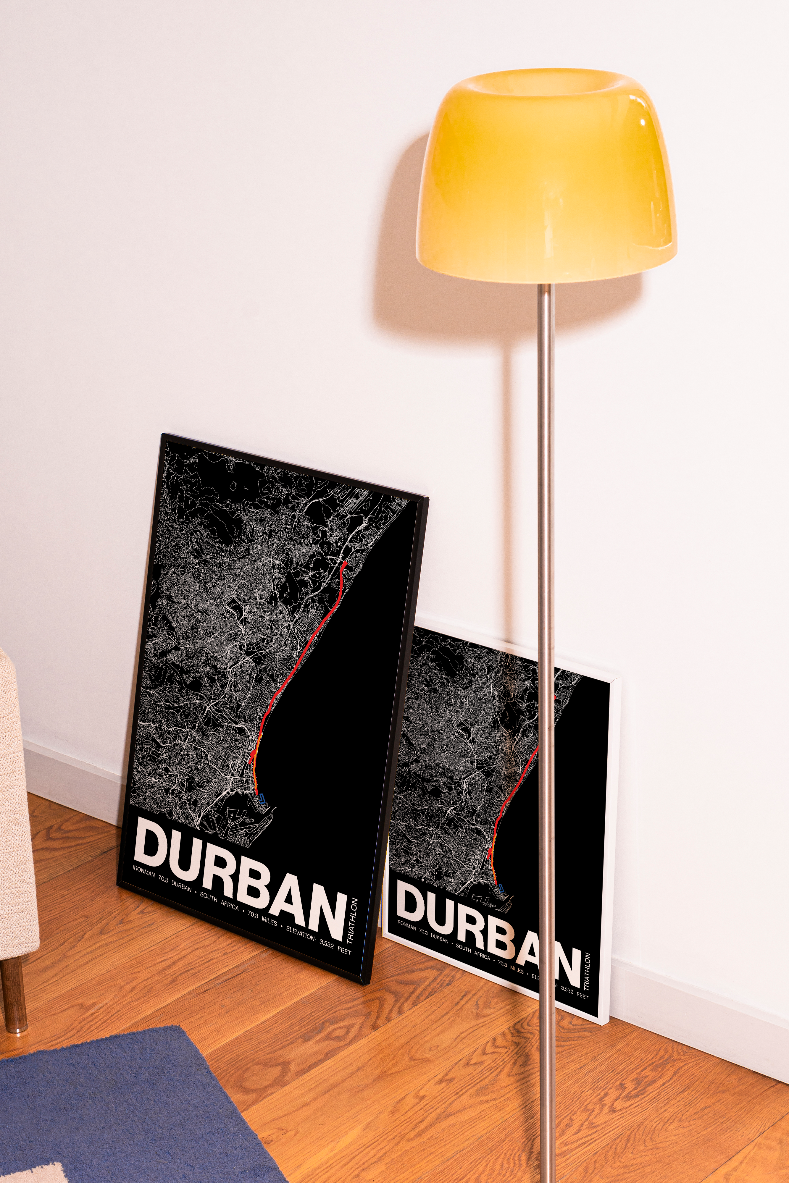 Ironman 70.3 Durban Poster - Grid Style