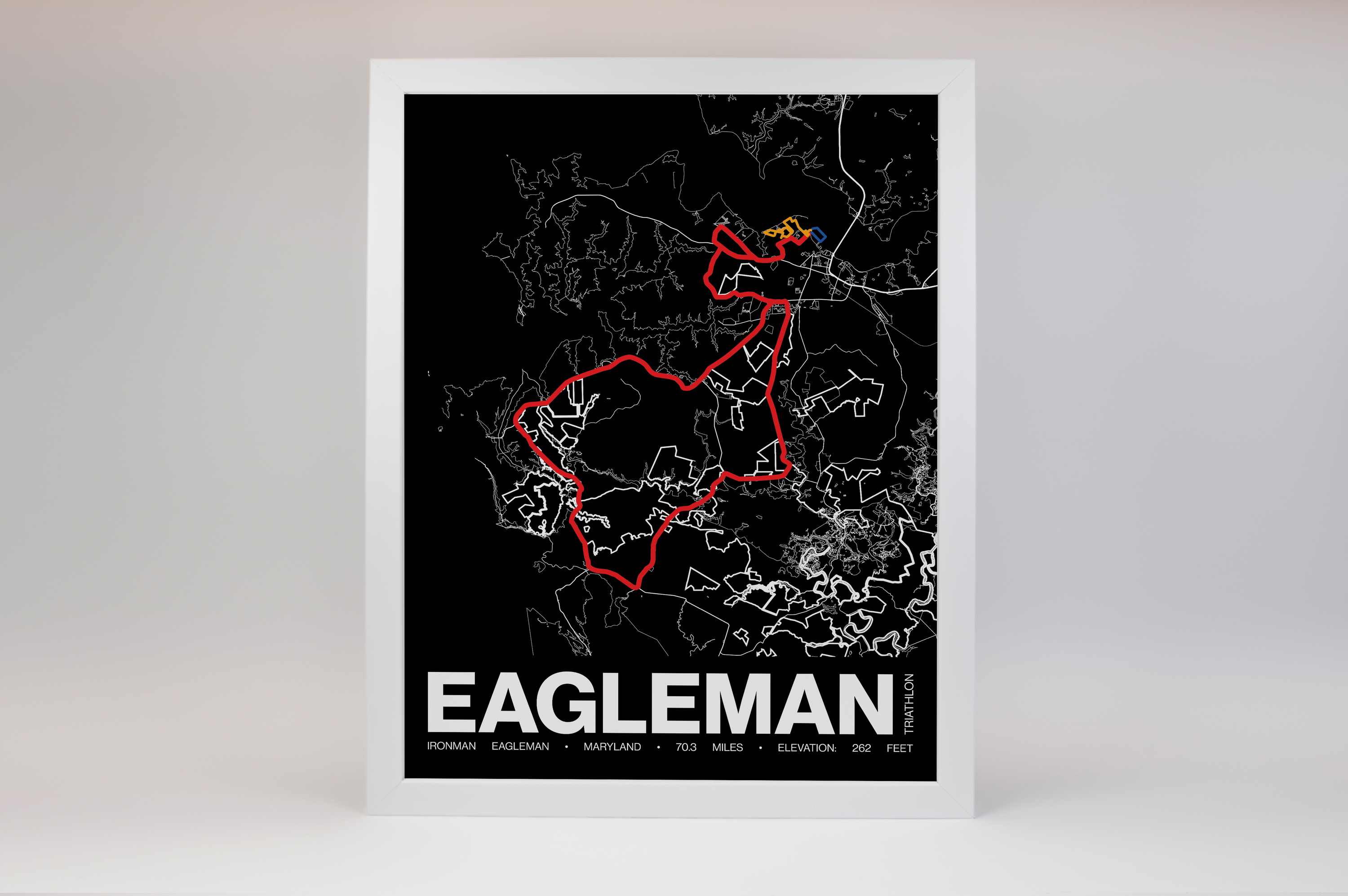 Ironman 70.3 Eagleman Poster - Grid Style