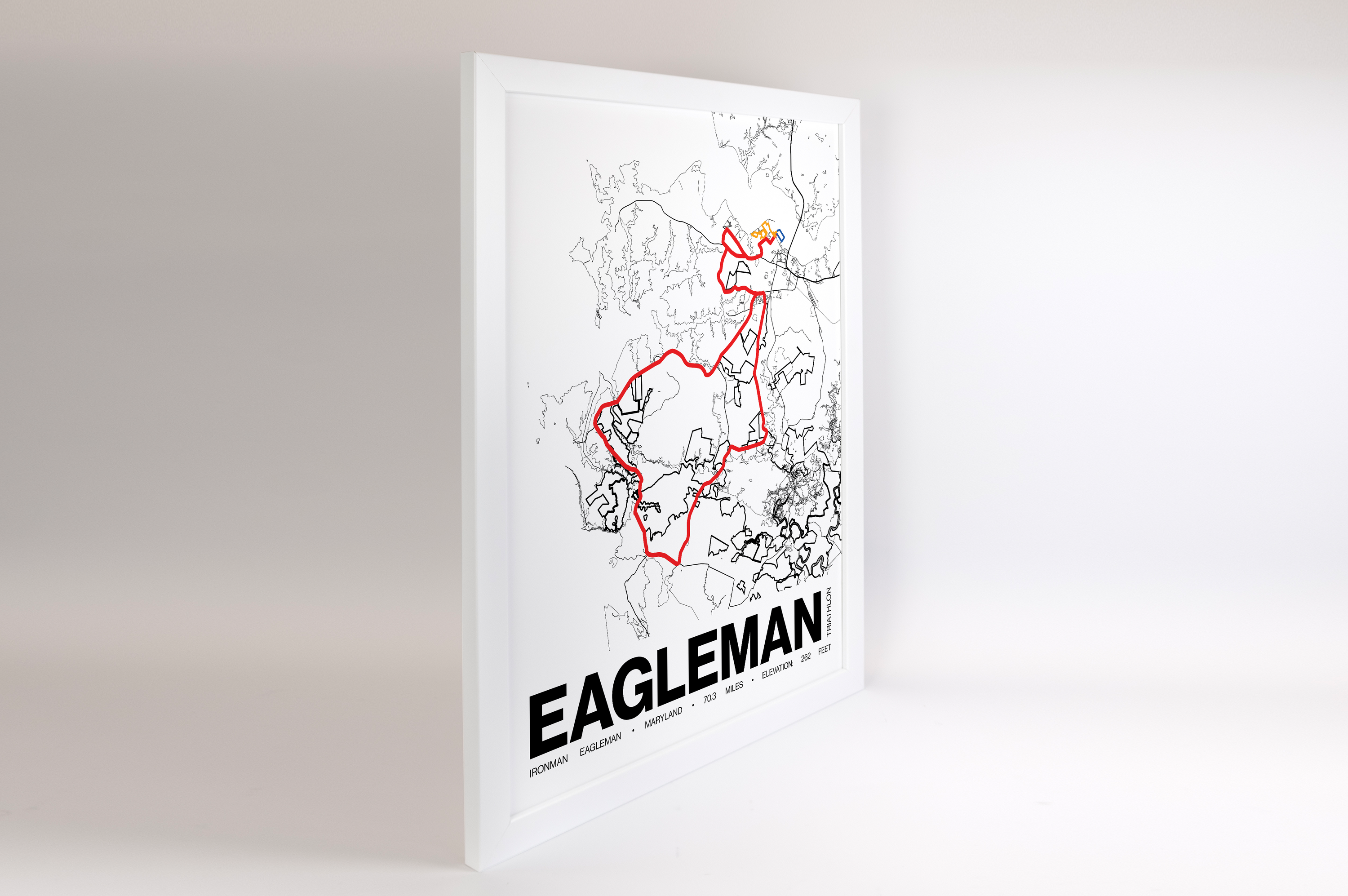 Ironman 70.3 Eagleman Poster - Grid Style