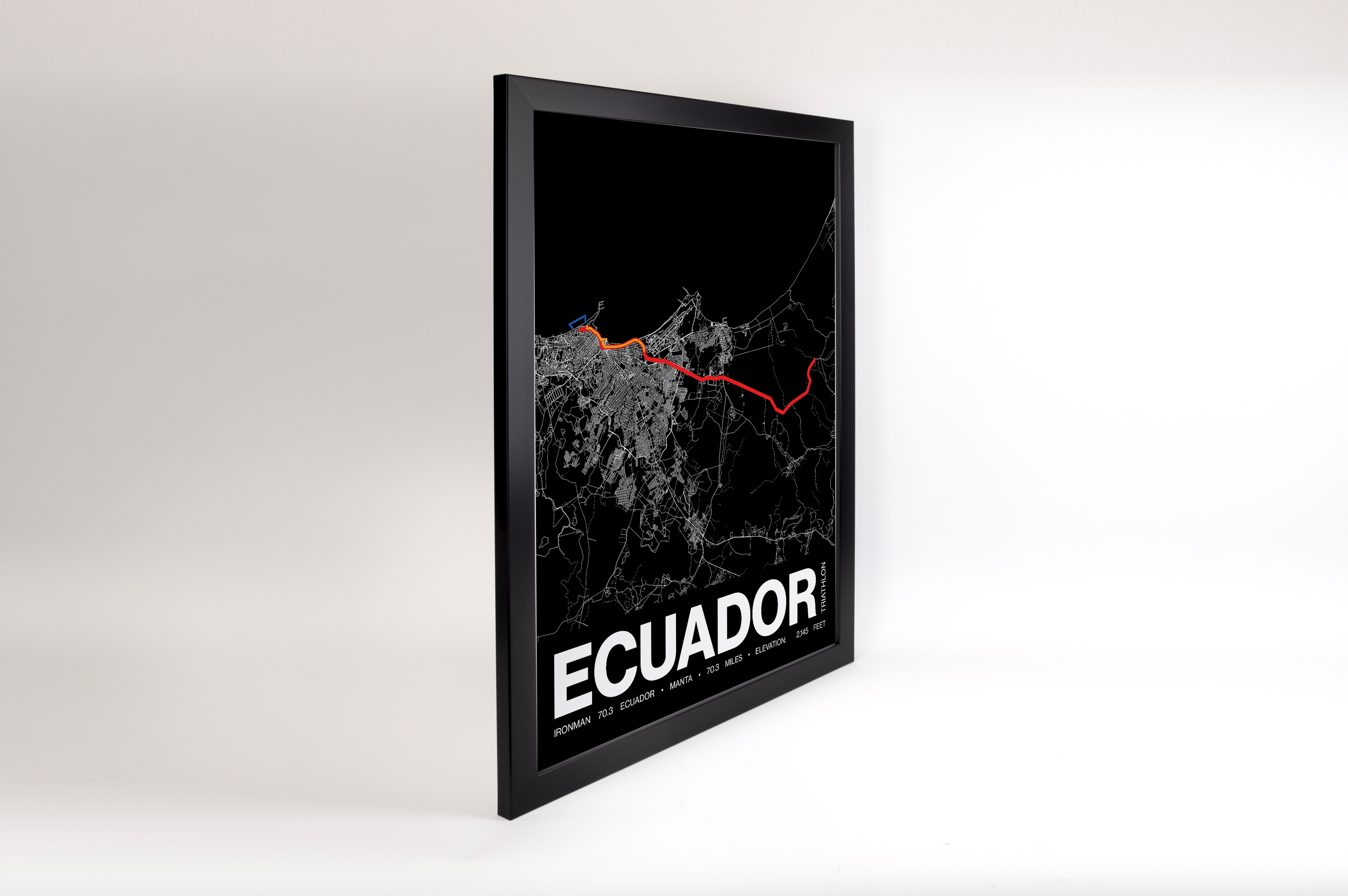 Ironman 70.3 Ecuador Poster - Grid Style