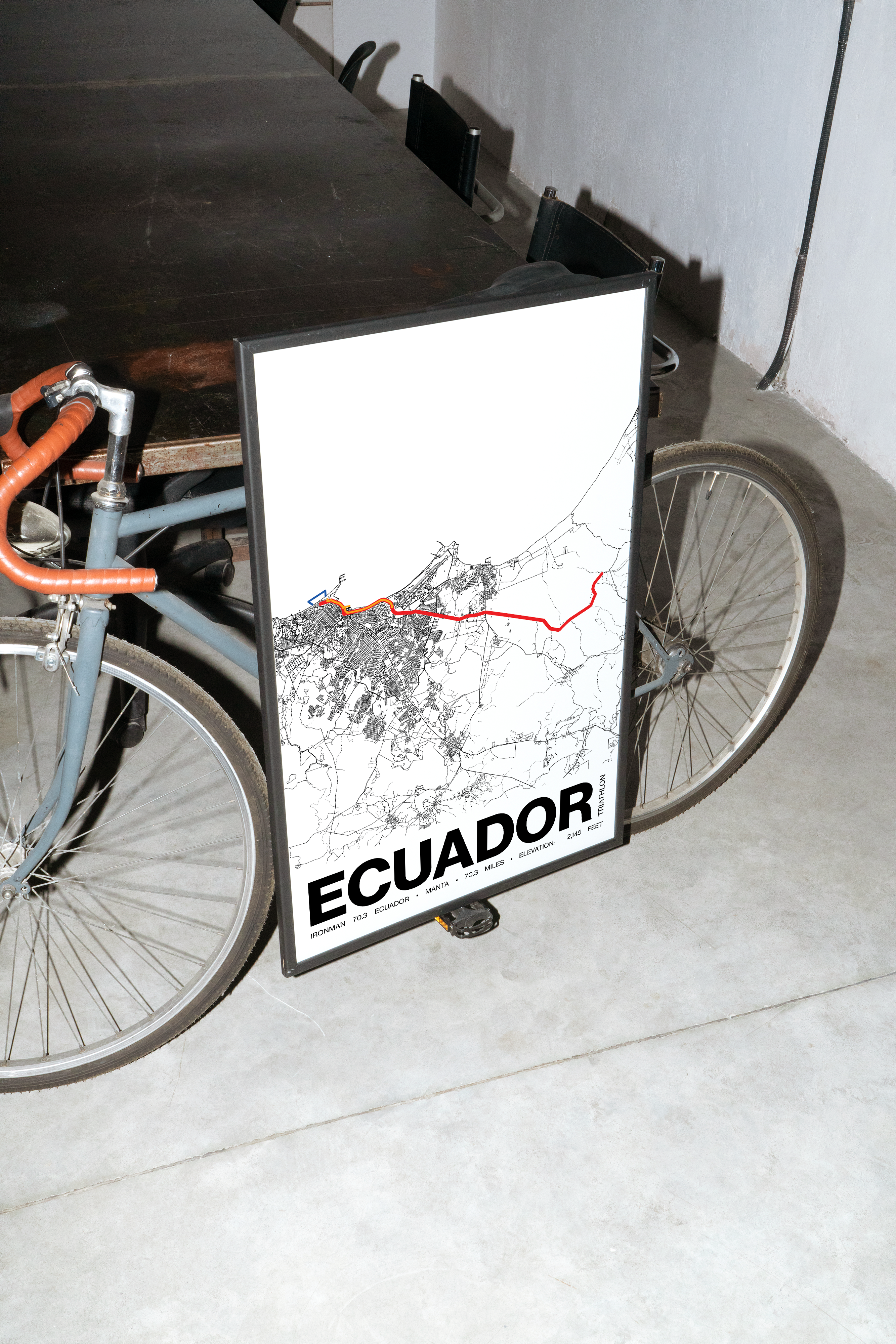 Ironman 70.3 Ecuador Poster - Grid Style