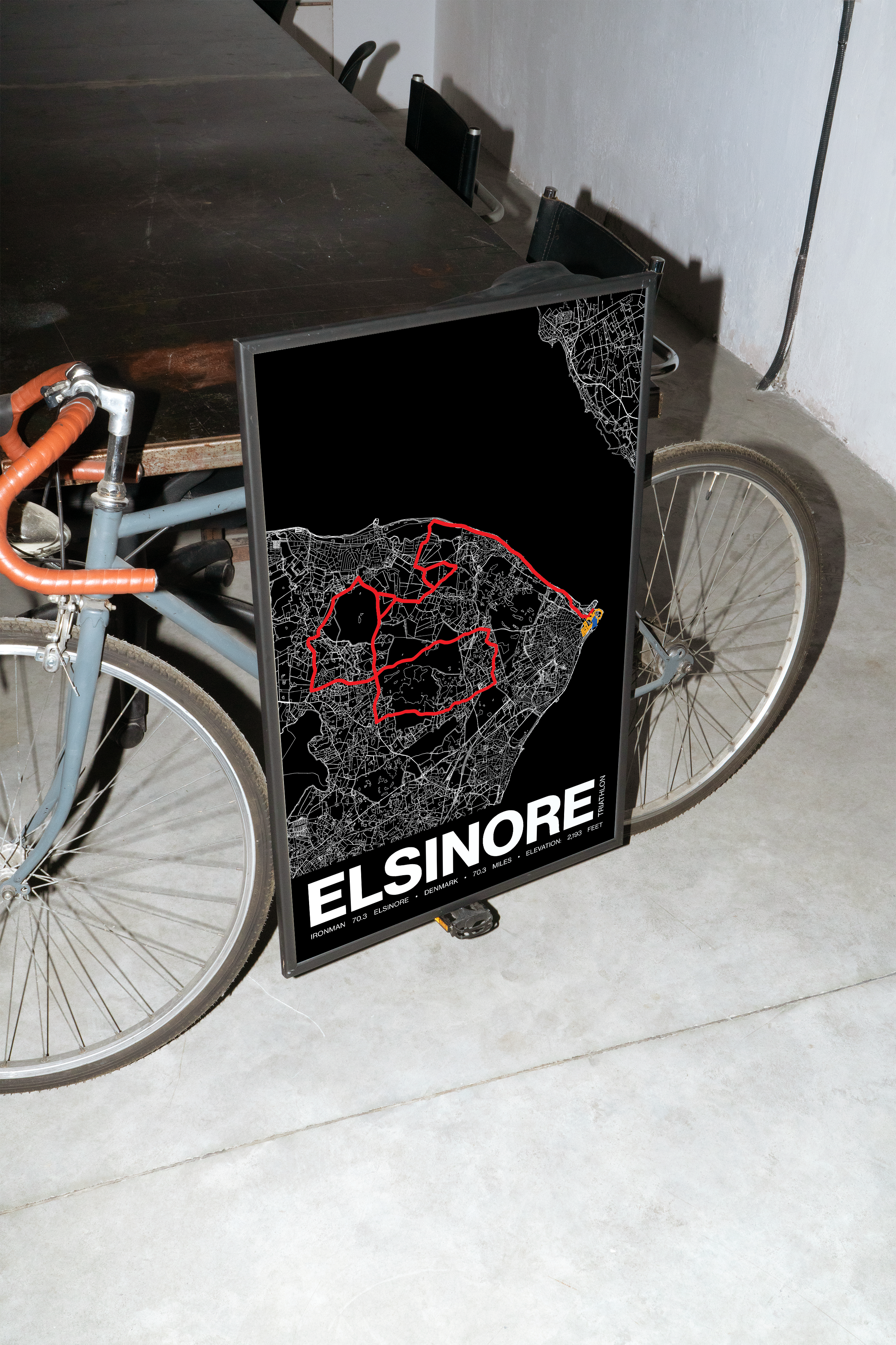 Ironman 70.3 Elsinore Poster - Grid Style