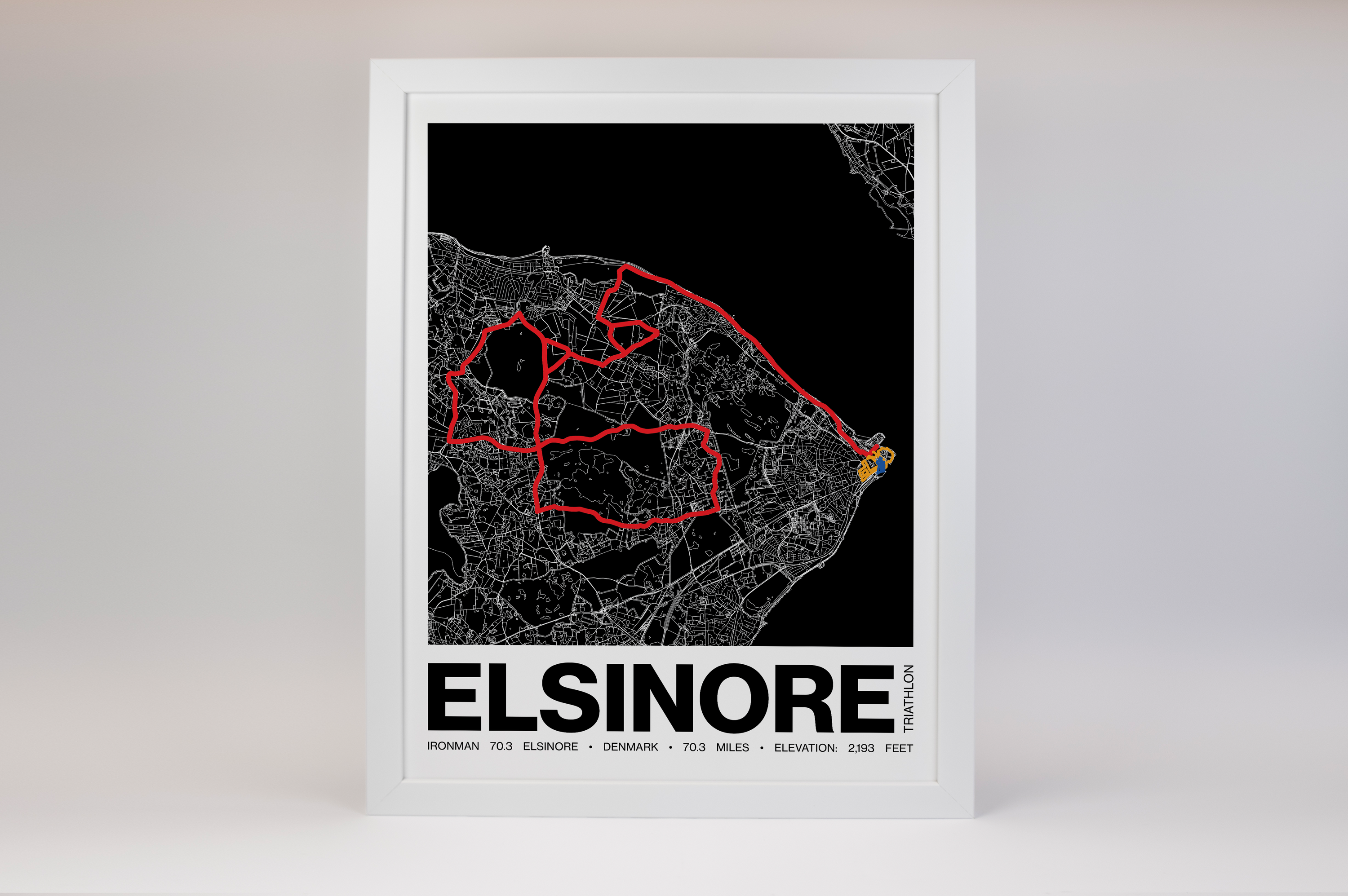Ironman 70.3 Elsinore Poster - Grid Style