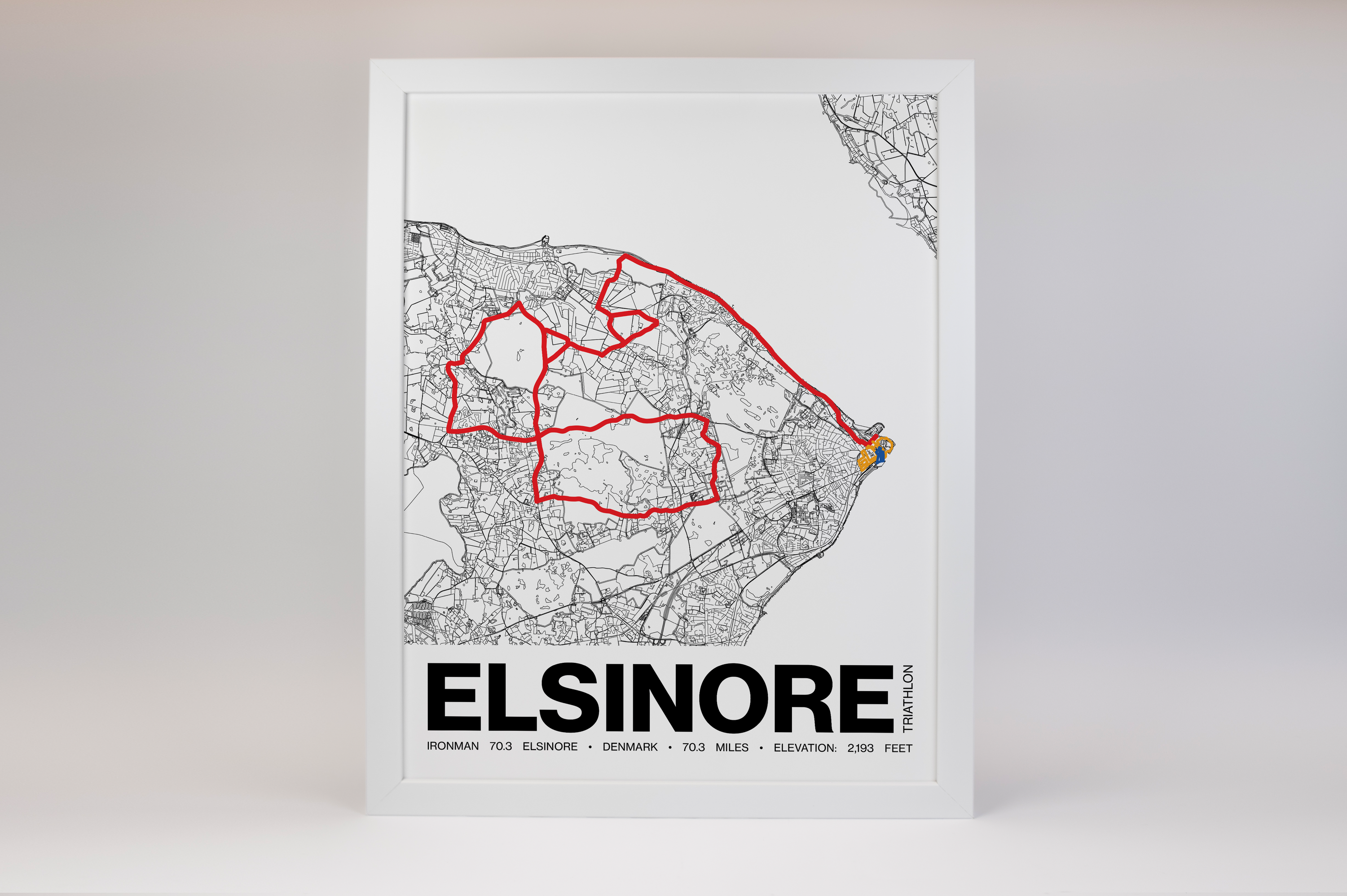 Ironman 70.3 Elsinore Poster - Grid Style