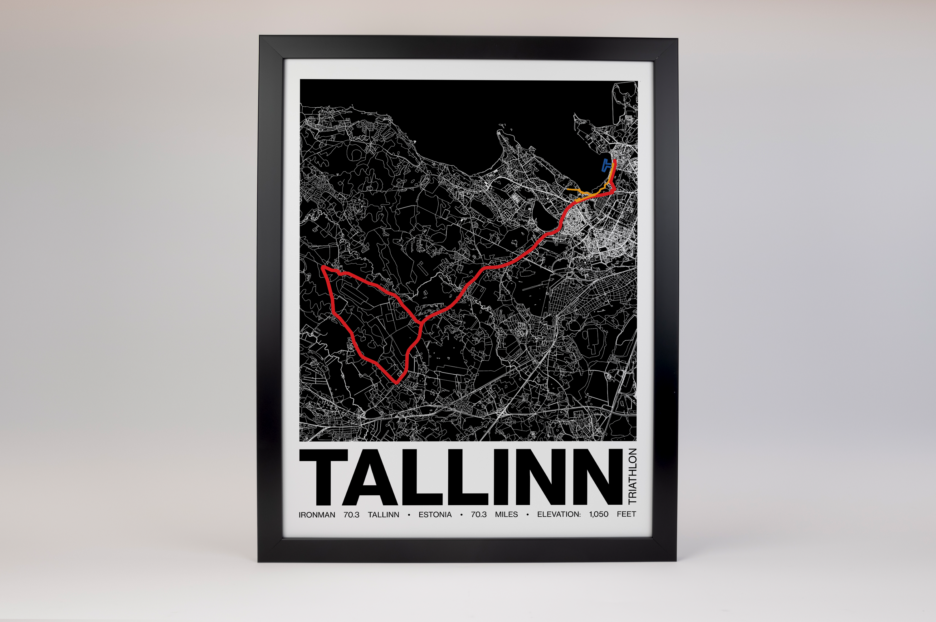 Ironman 70.3 European Championship Tallinn Poster - Grid Style