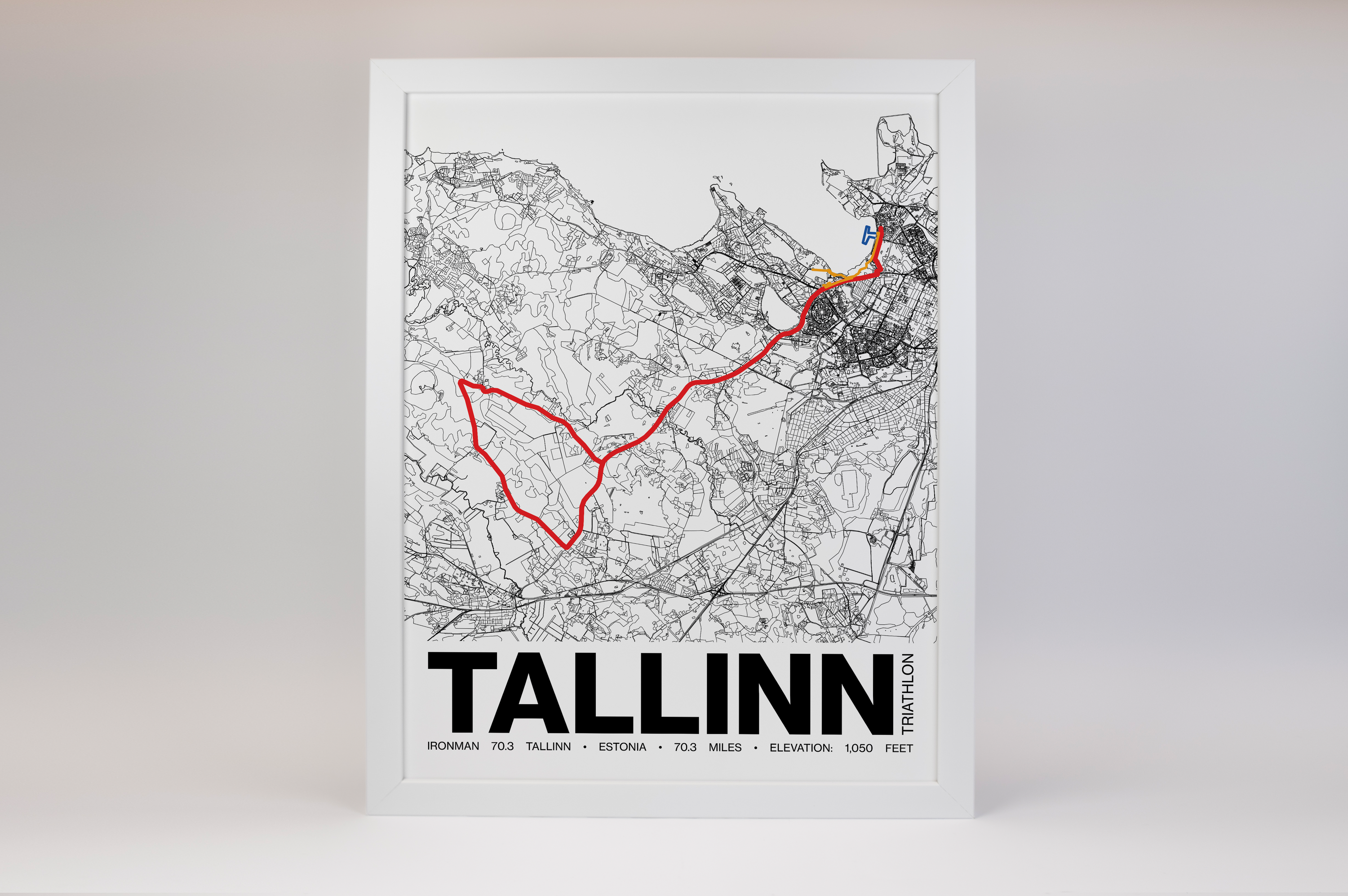 Ironman 70.3 European Championship Tallinn Poster - Grid Style