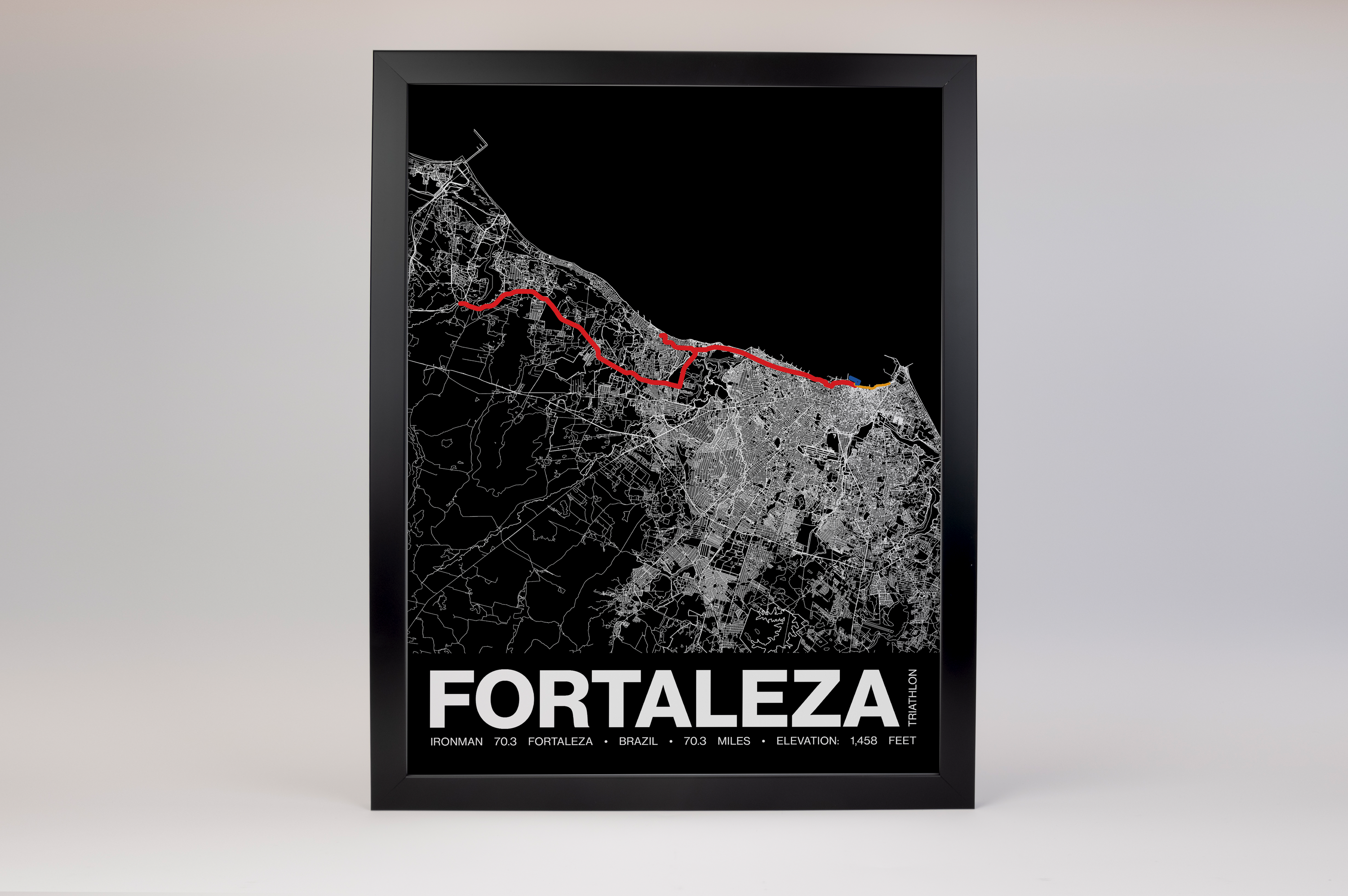 Ironman 70.3 Fortaleza Poster - Grid Style