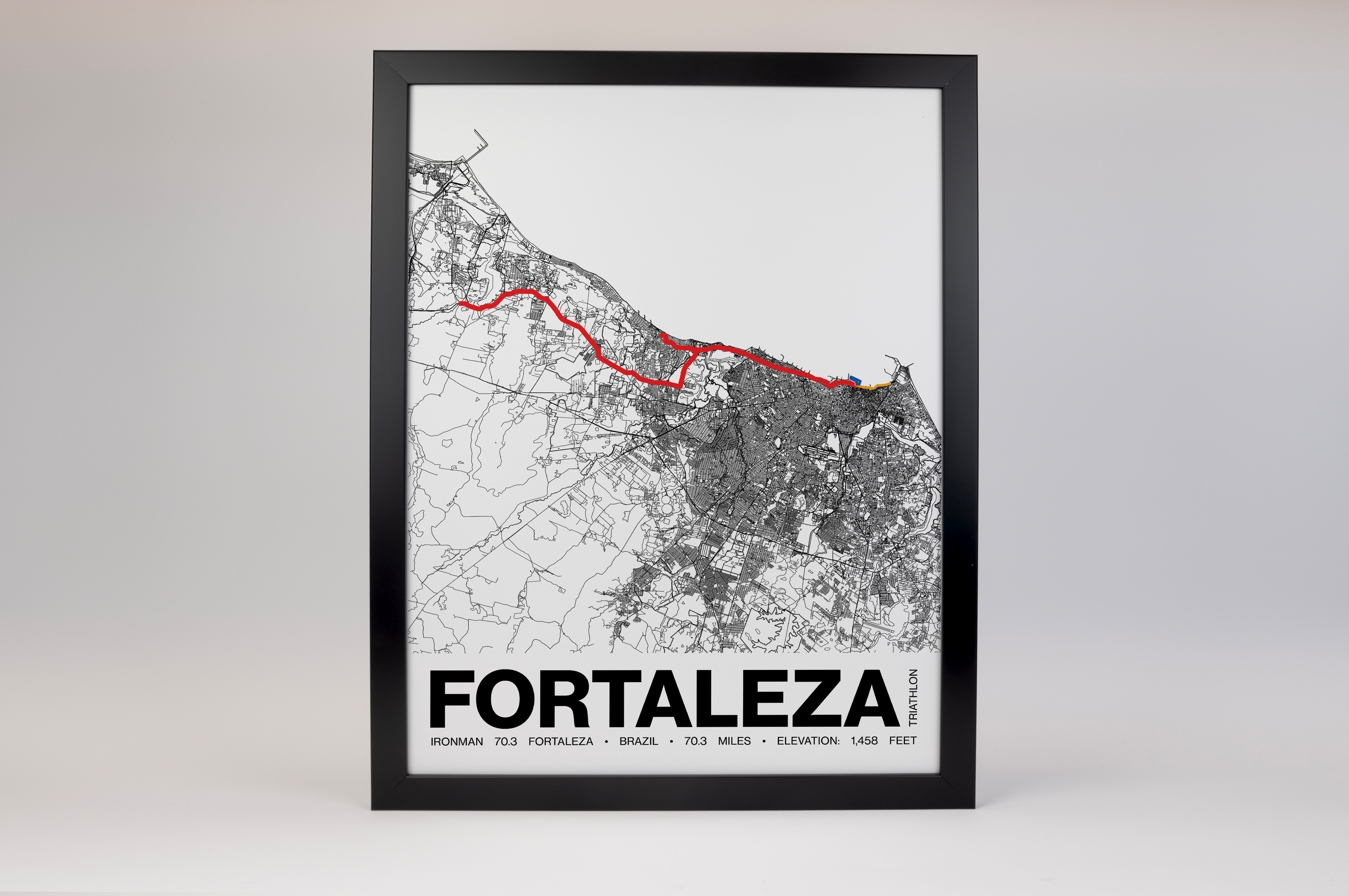 Ironman 70.3 Fortaleza Poster - Grid Style