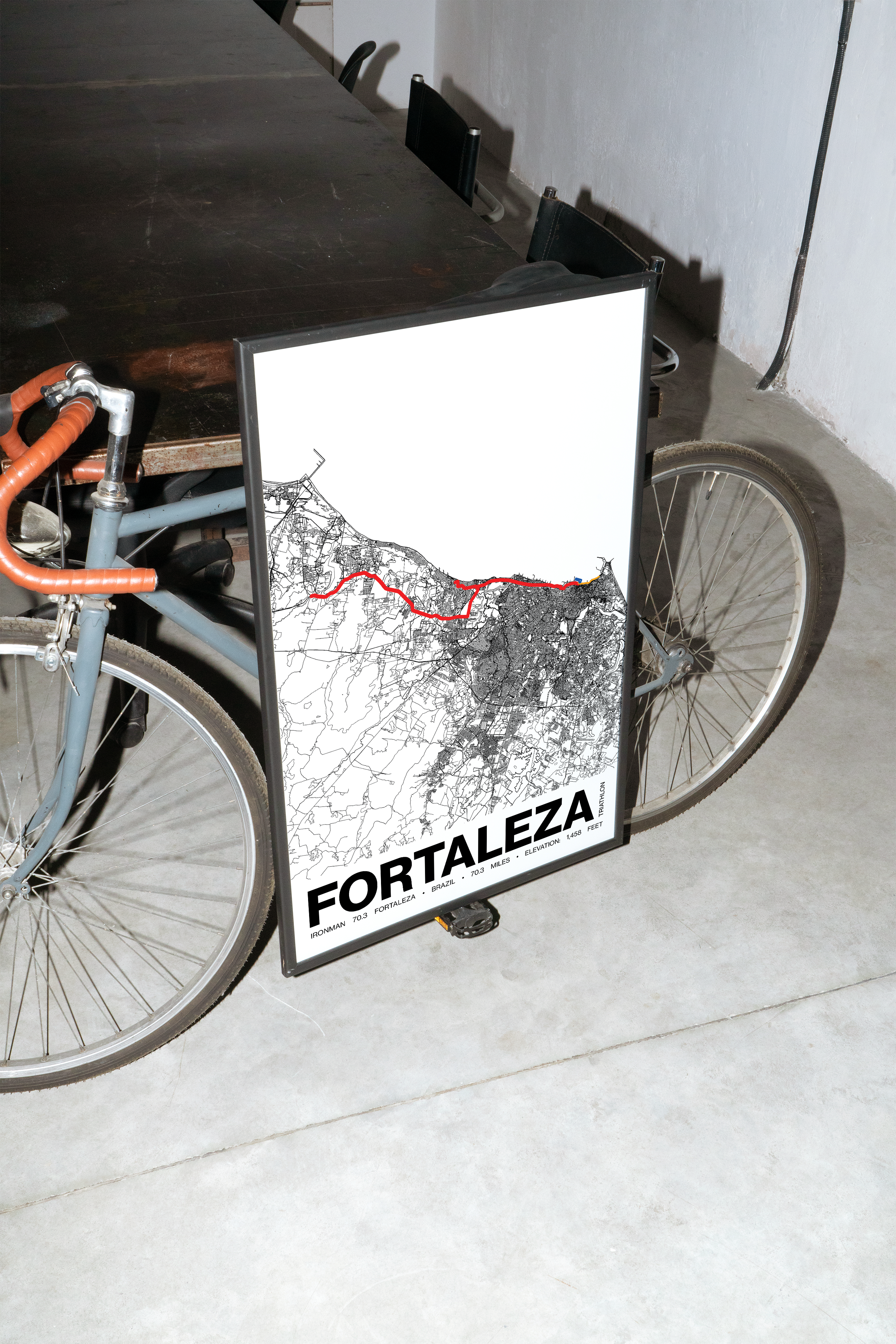 Ironman 70.3 Fortaleza Poster - Grid Style