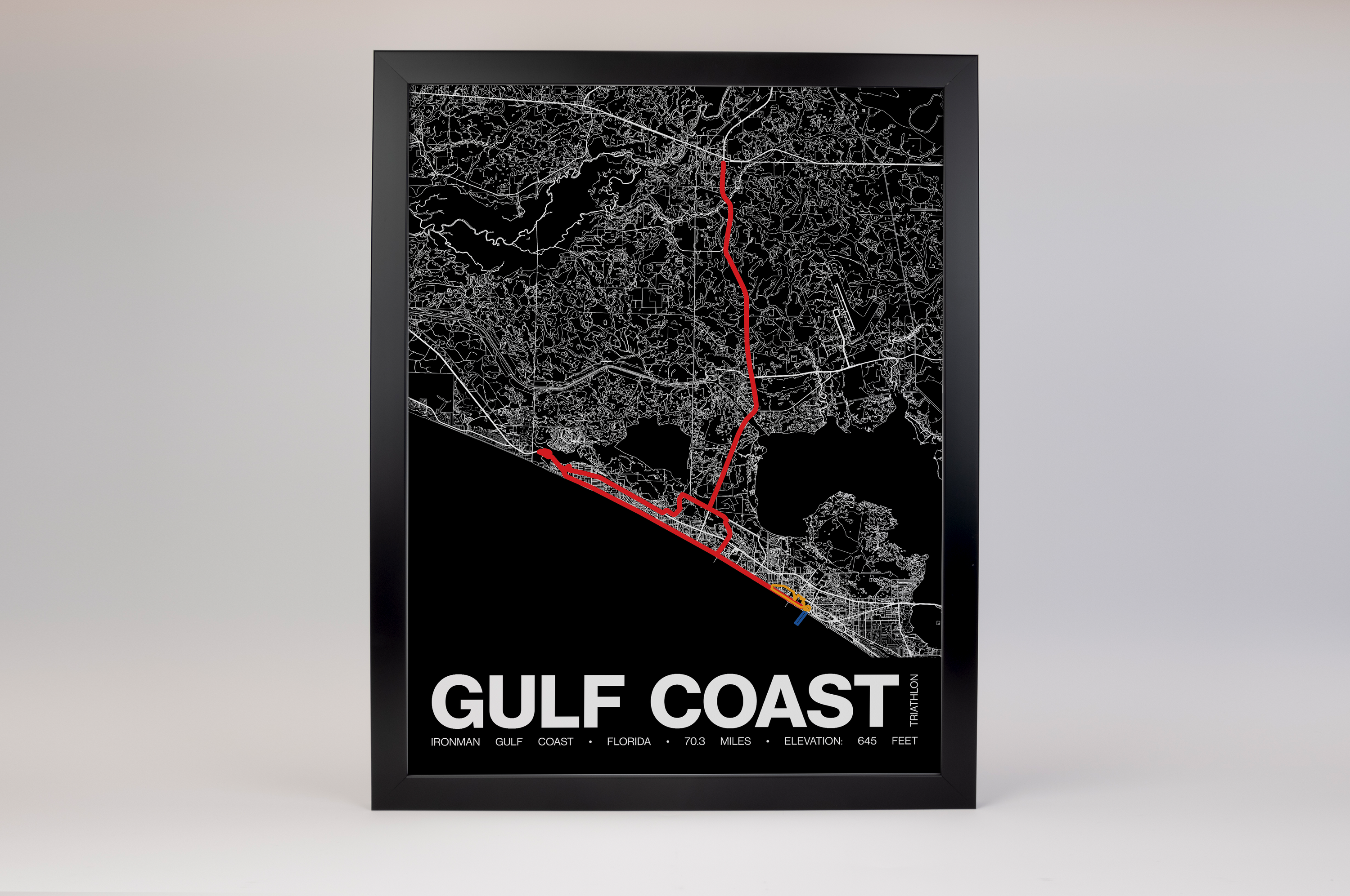 Ironman 70.3 Gulf Coast Poster - Grid Style