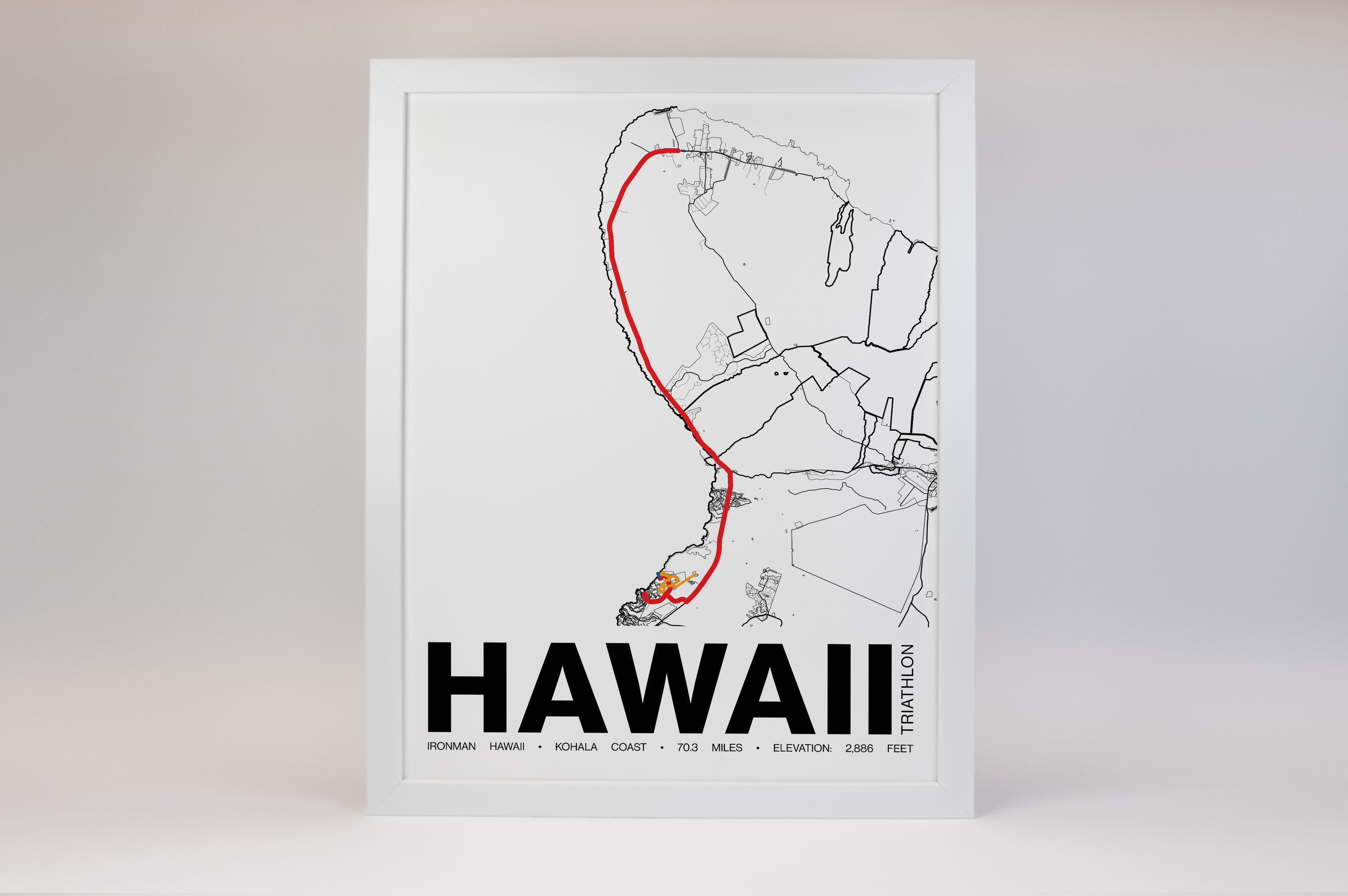 Ironman 70.3 Hawai'i Poster - Grid Style