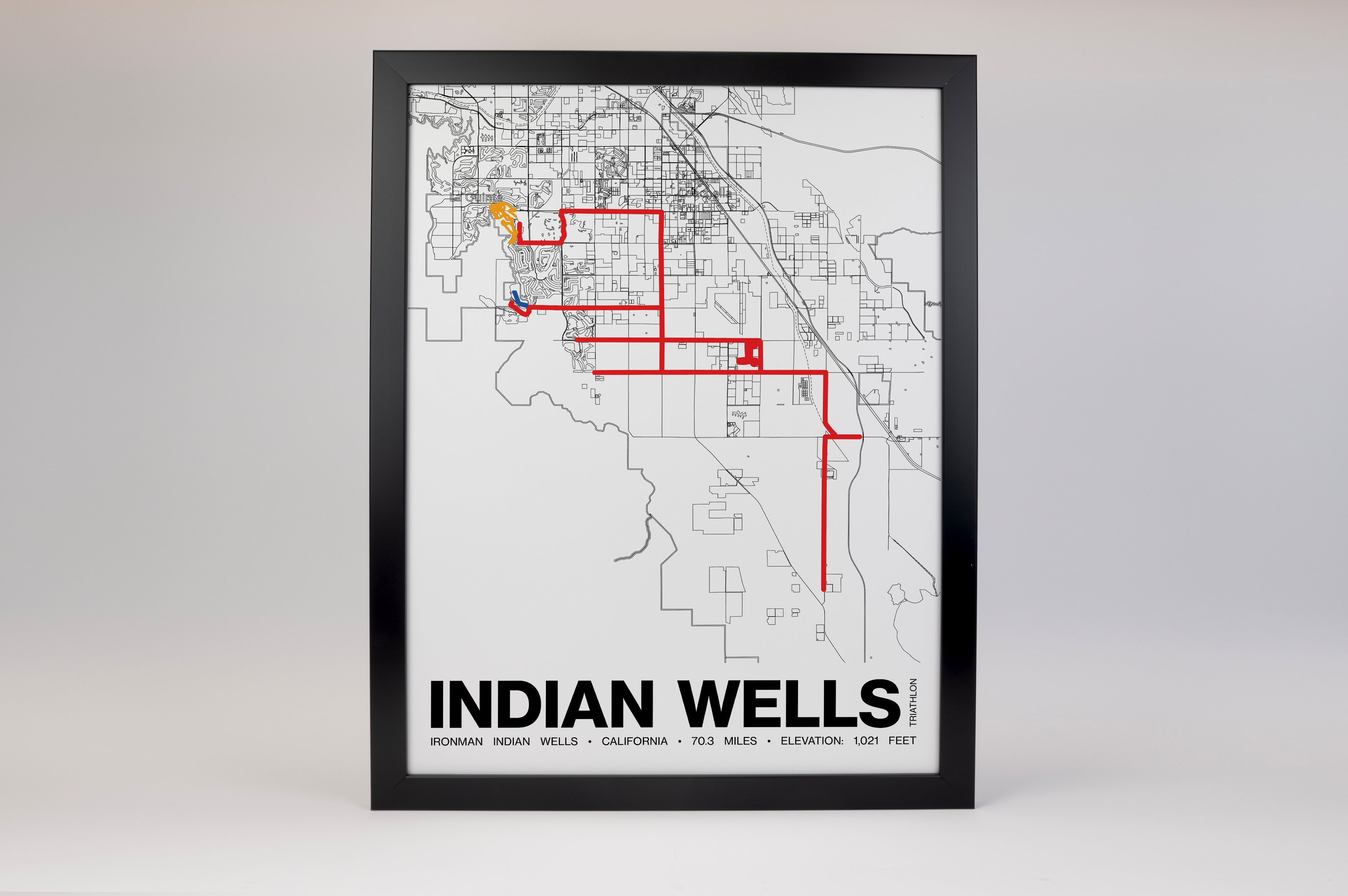 Ironman 70.3 Indian Wells - La Quinta Poster - Grid Style