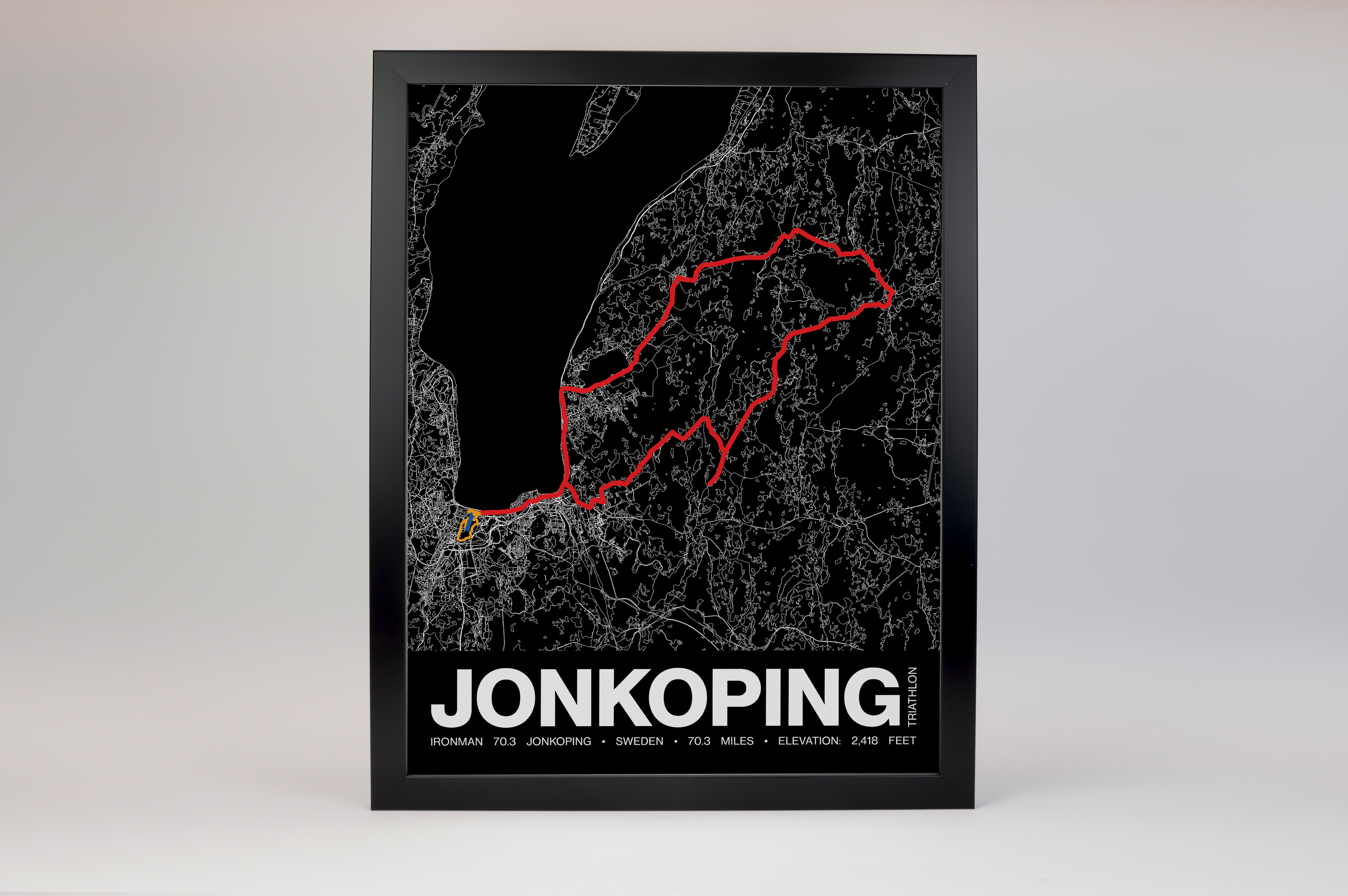 Ironman 70.3 Jonkoping Poster - Grid Style