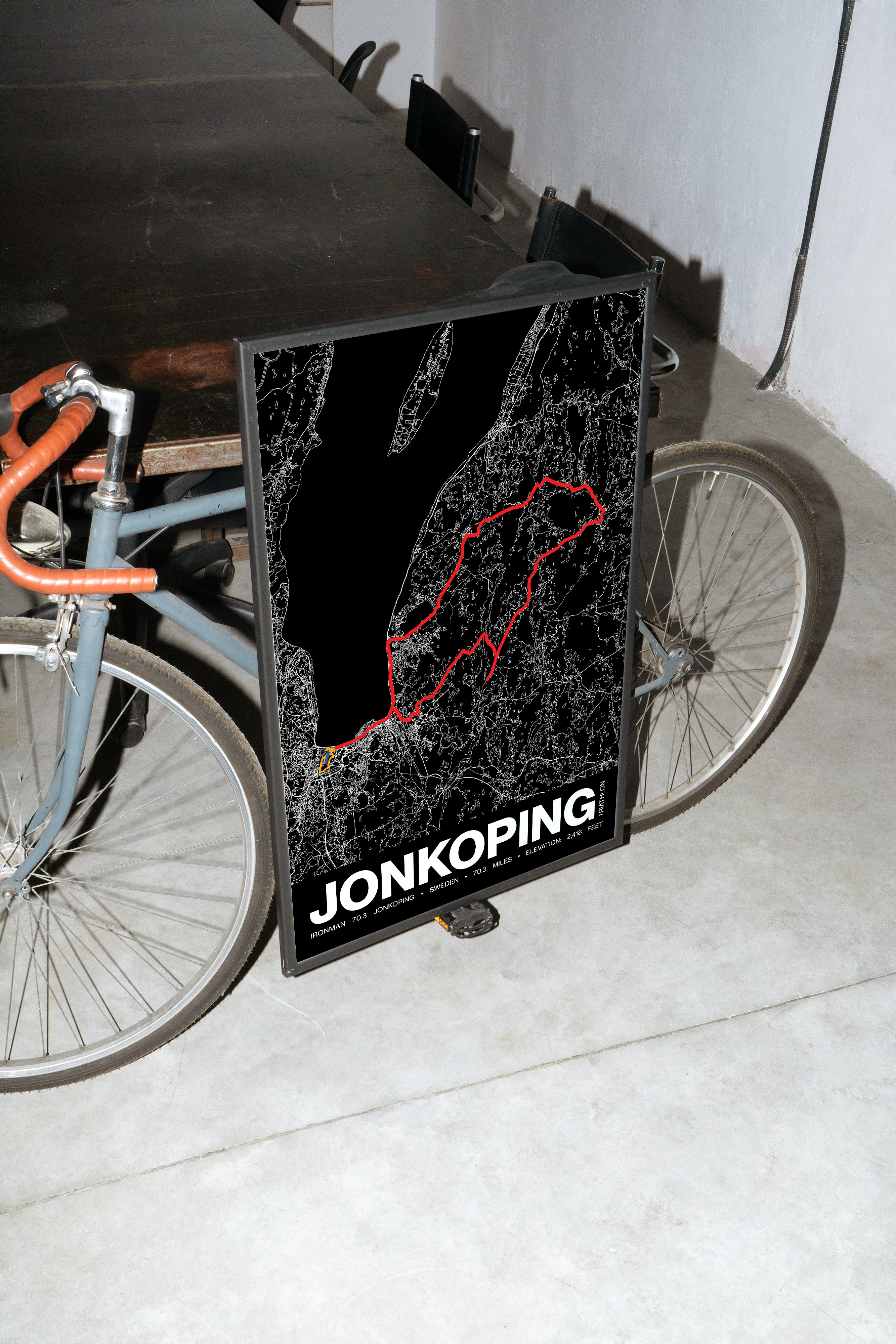 Ironman 70.3 Jonkoping Poster - Grid Style