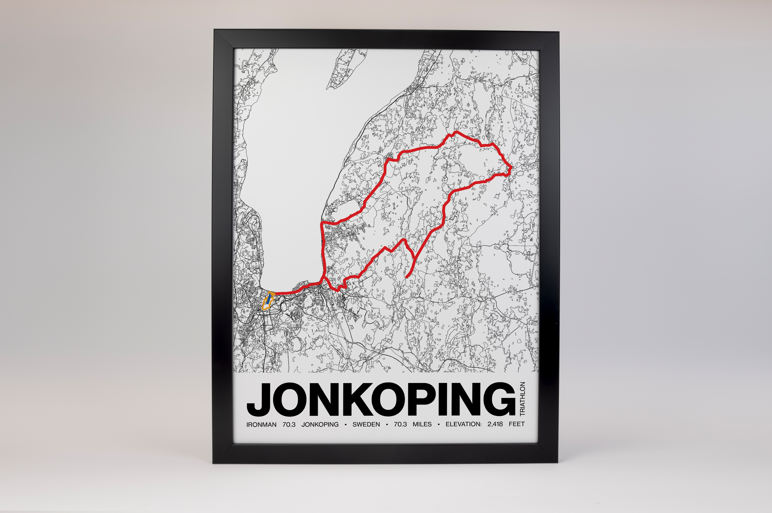 Ironman 70.3 Jonkoping Poster - Grid Style