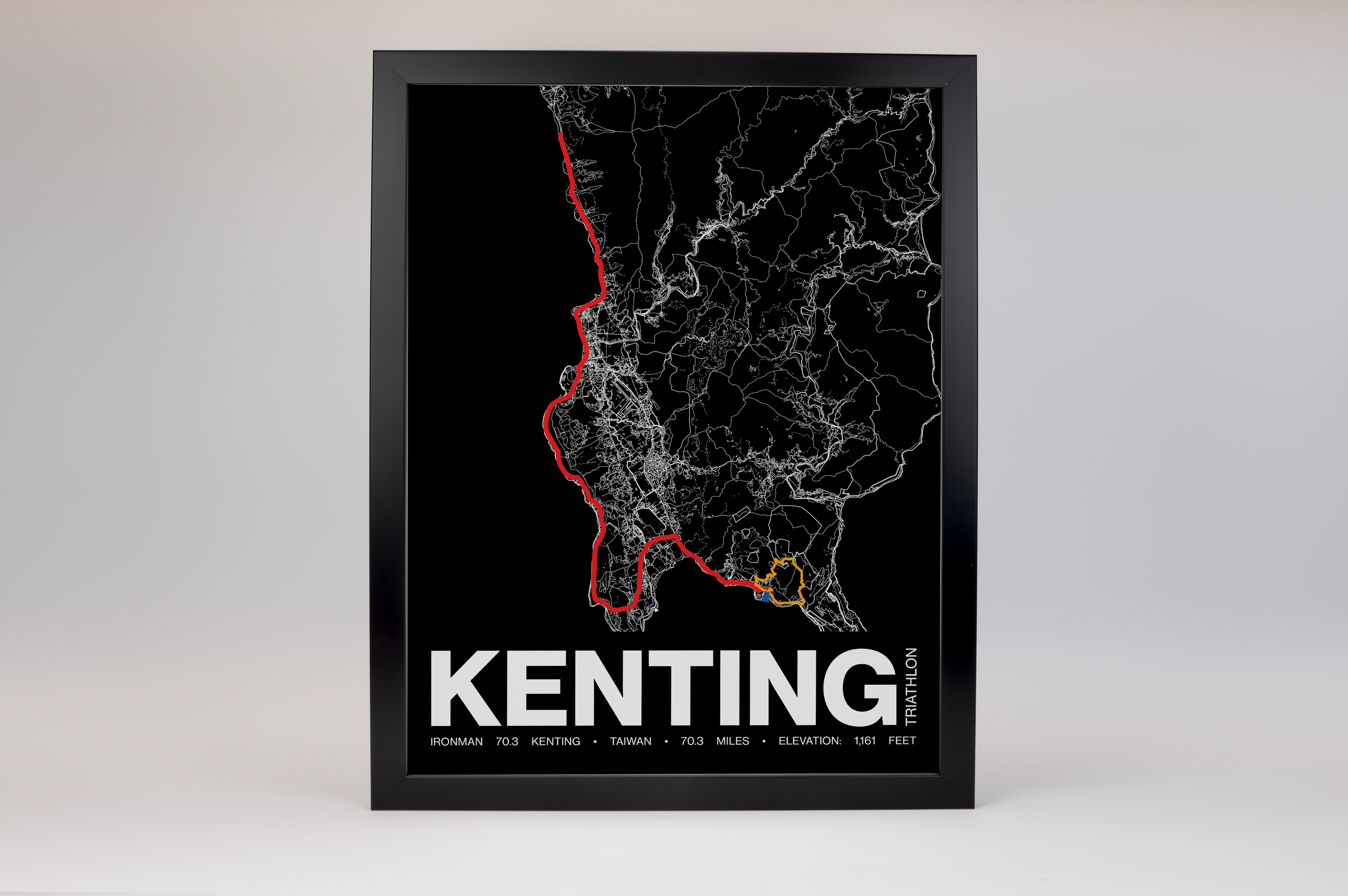 Ironman 70.3 Kenting Poster - Grid Style