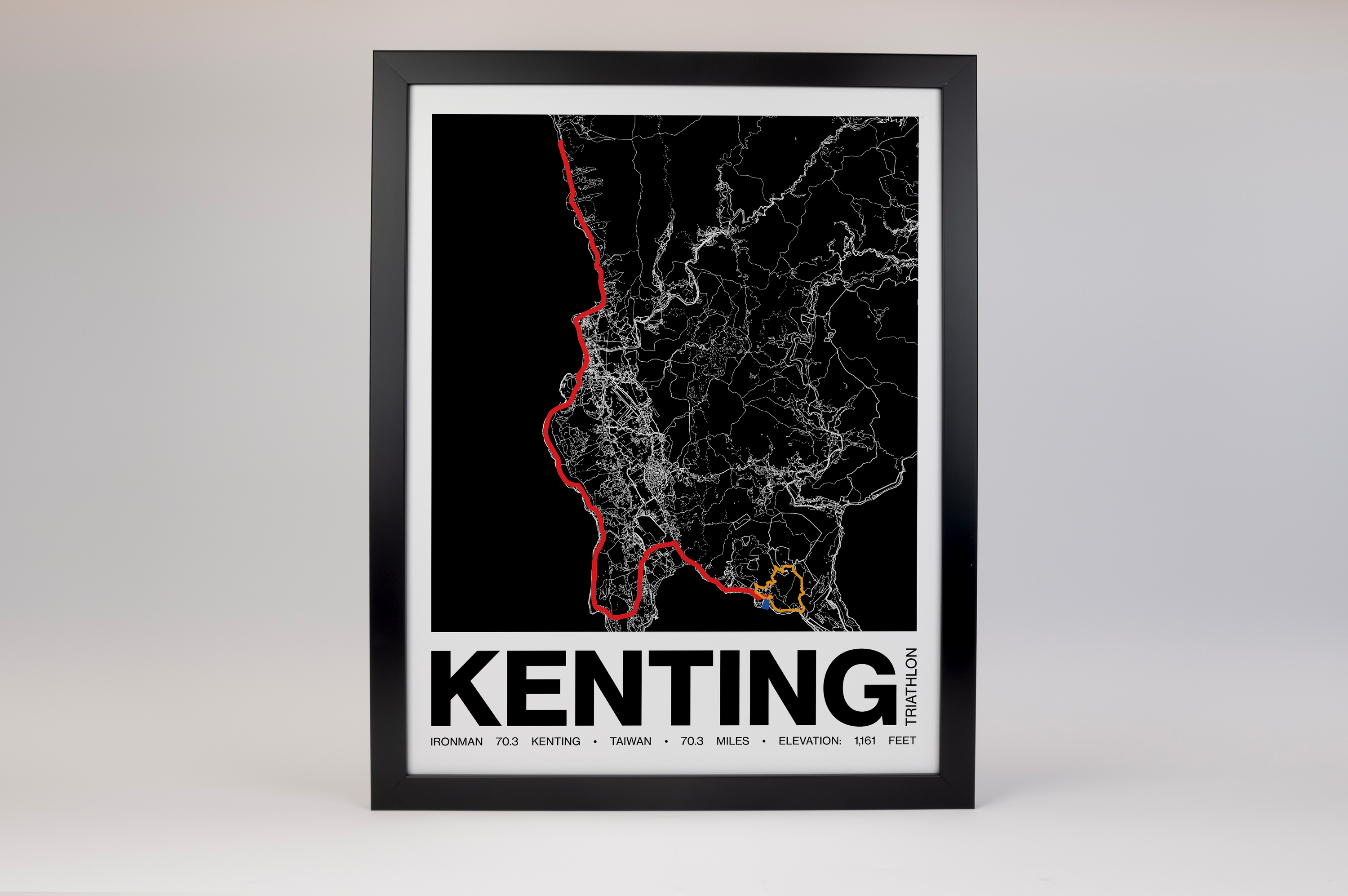 Ironman 70.3 Kenting Poster - Grid Style