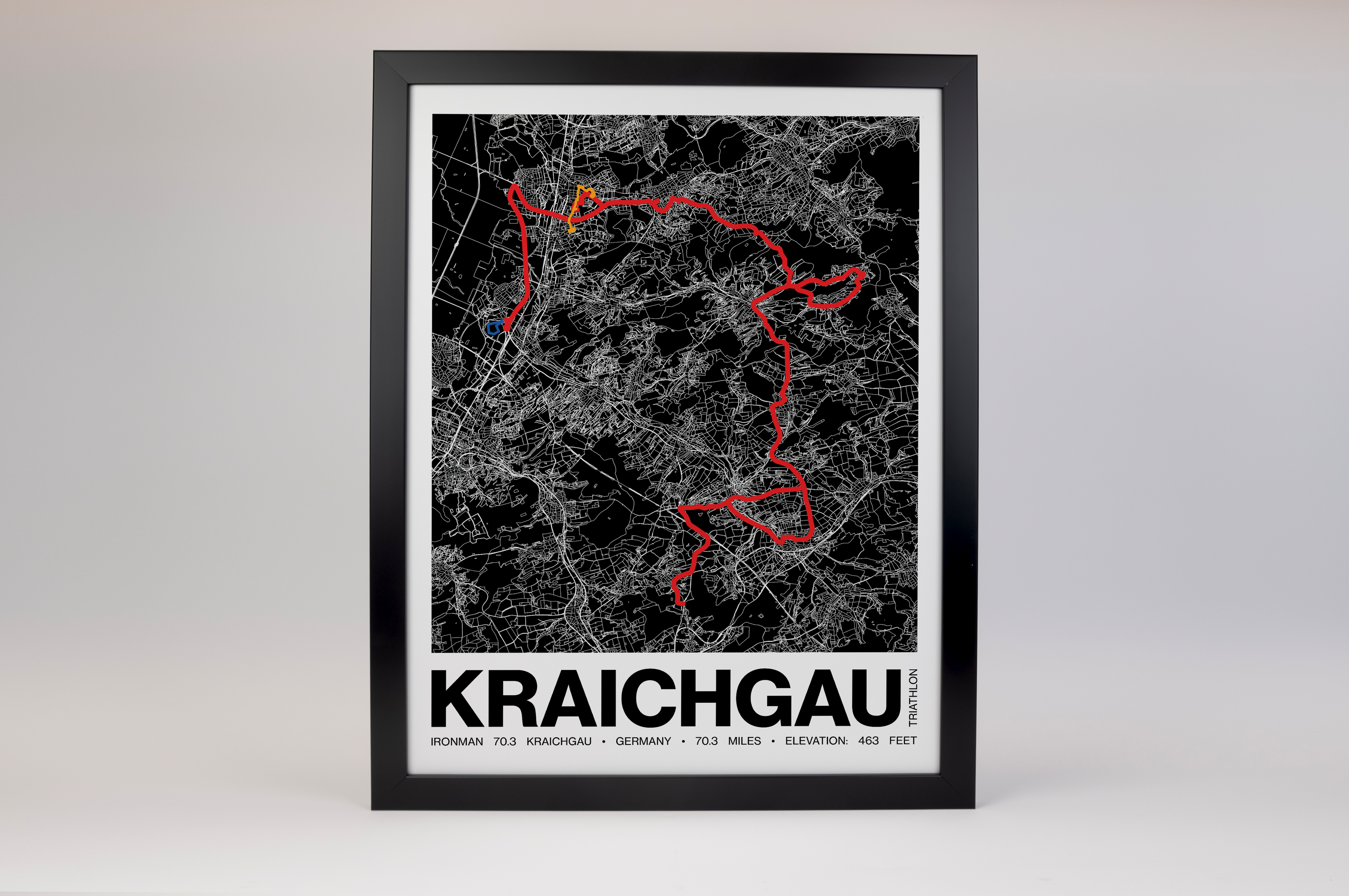 Ironman 70.3 Kraichgau Poster - Grid Style