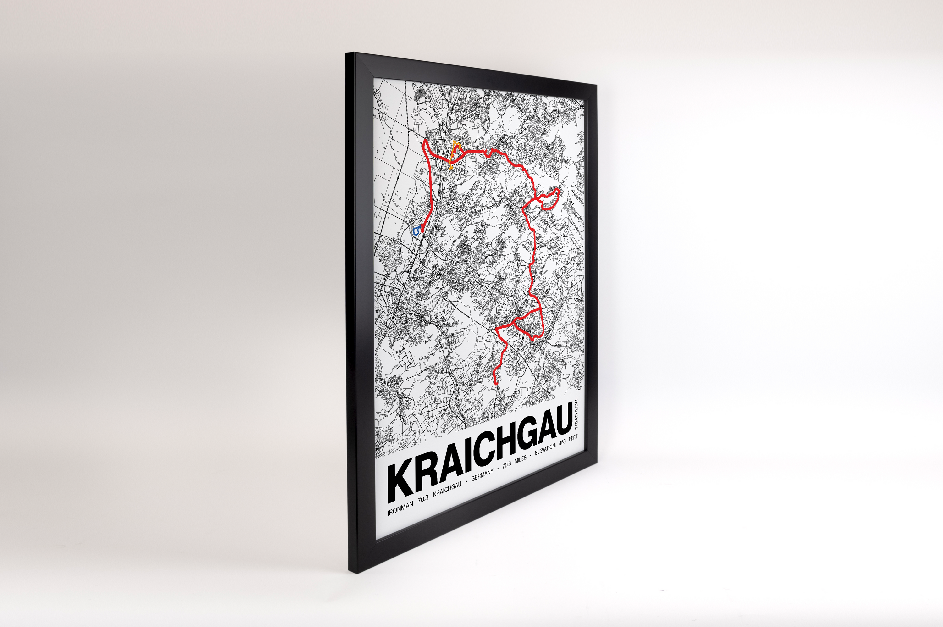 Ironman 70.3 Kraichgau Poster - Grid Style