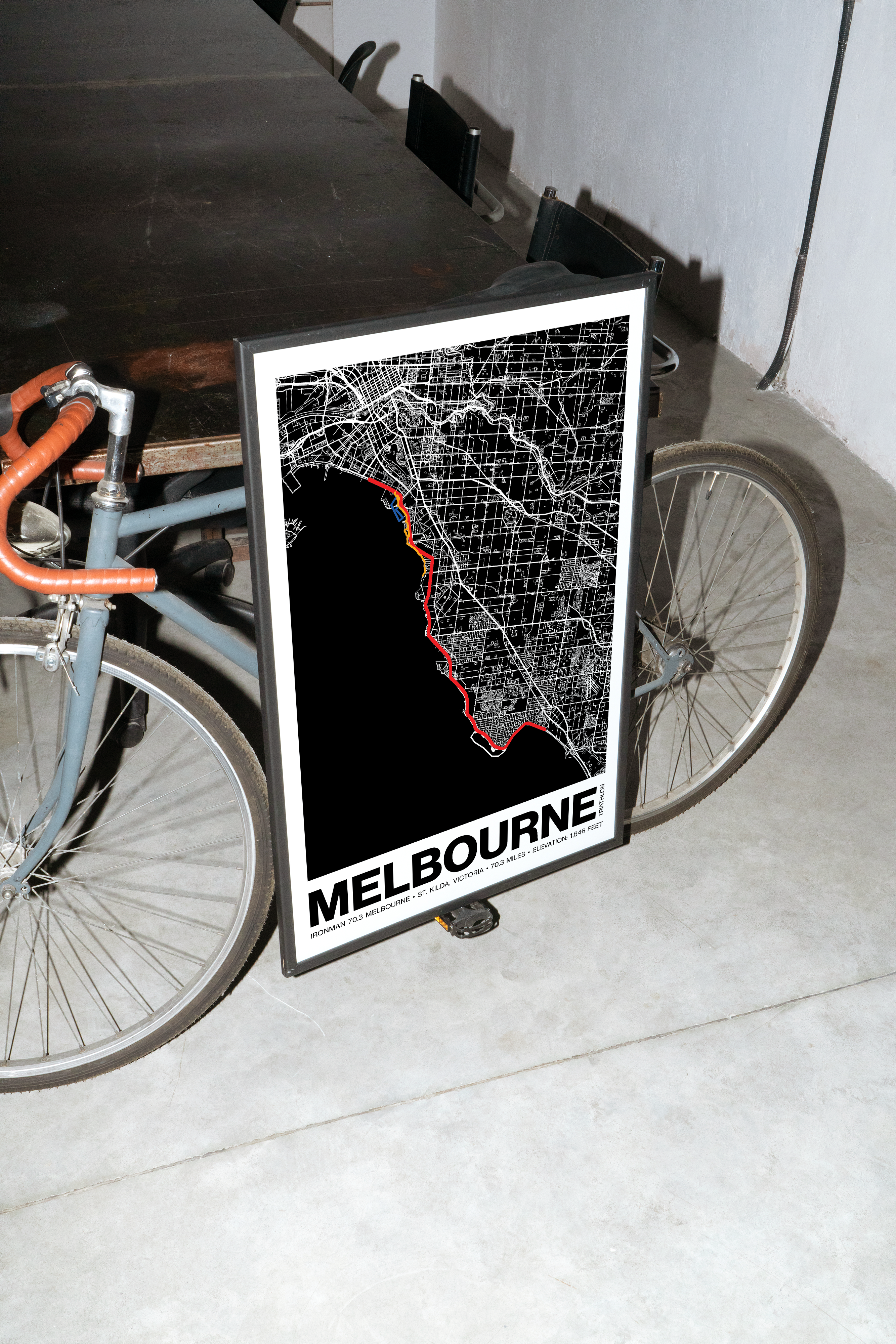 Ironman 70.3 Melbourne Poster - Grid Style