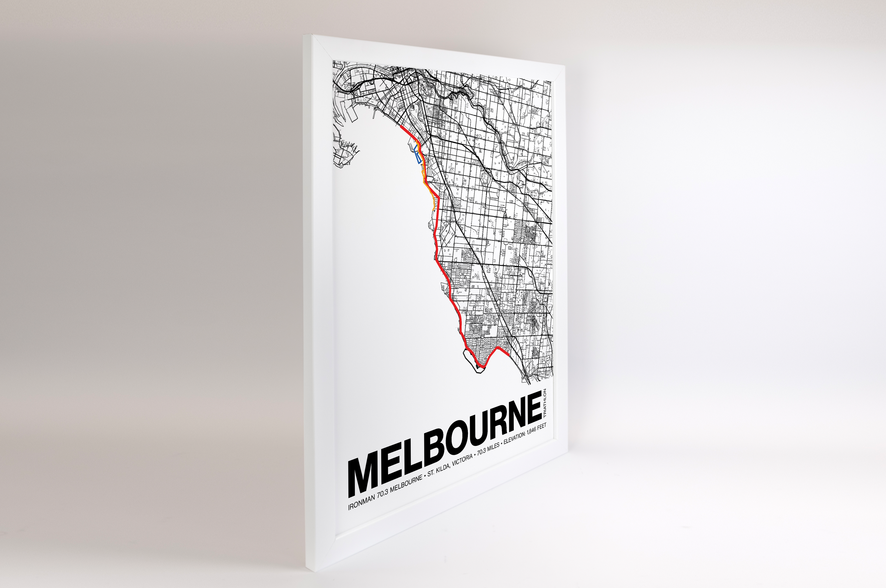 Ironman 70.3 Melbourne Poster - Grid Style