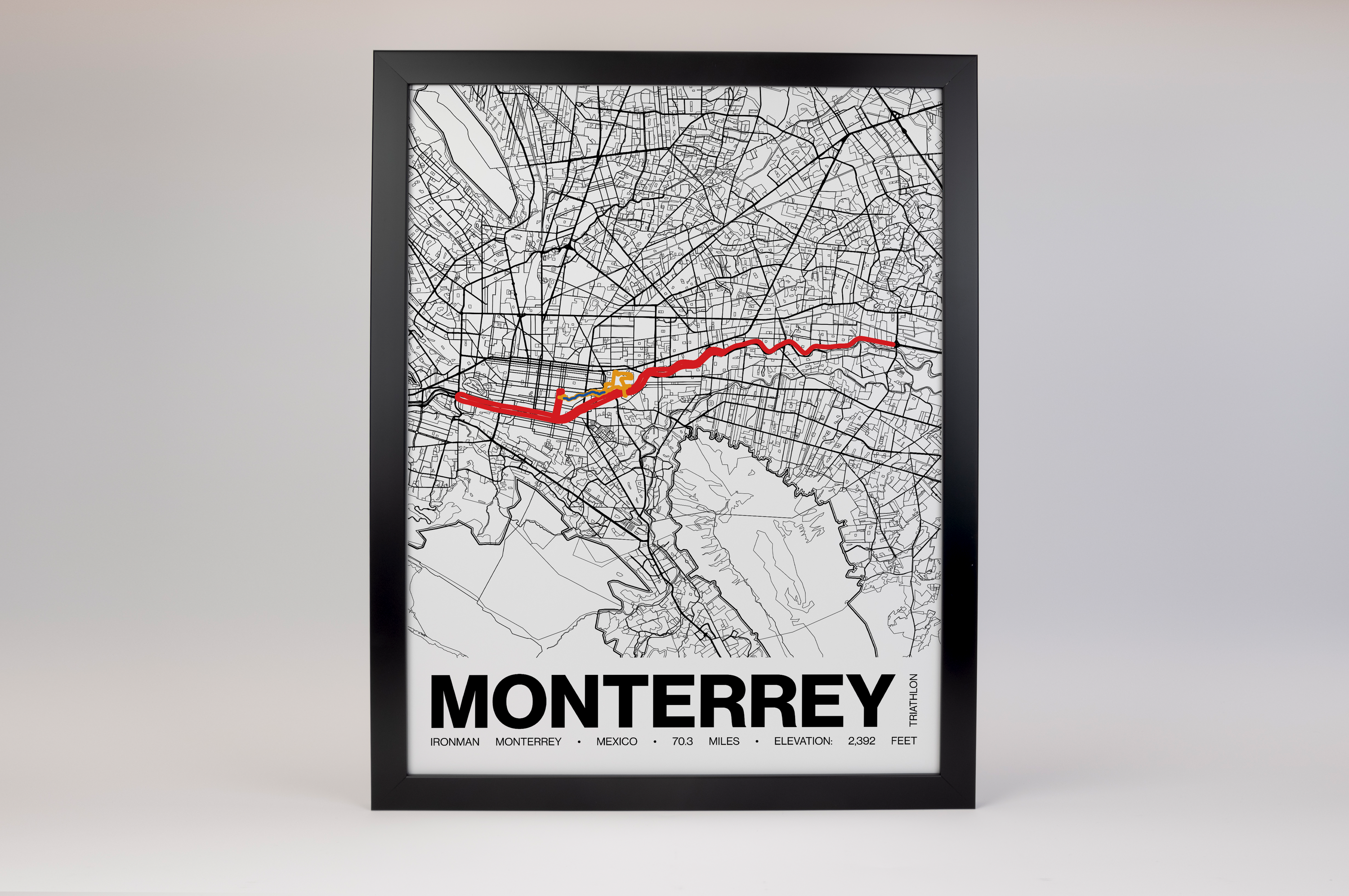 Ironman 70.3 Monterrey Poster - Grid Style