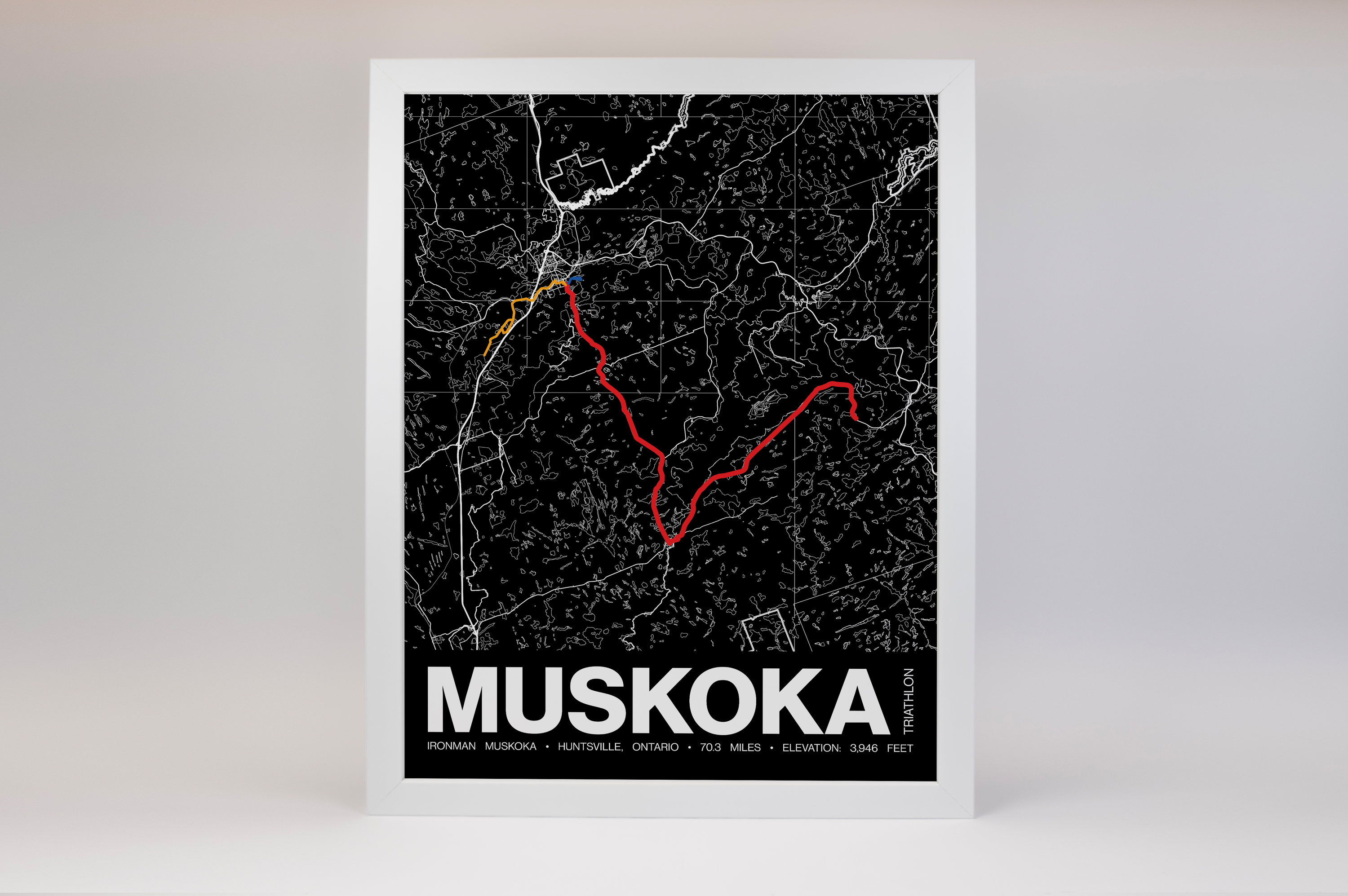 Ironman 70.3 Muskoka Poster - Grid Style