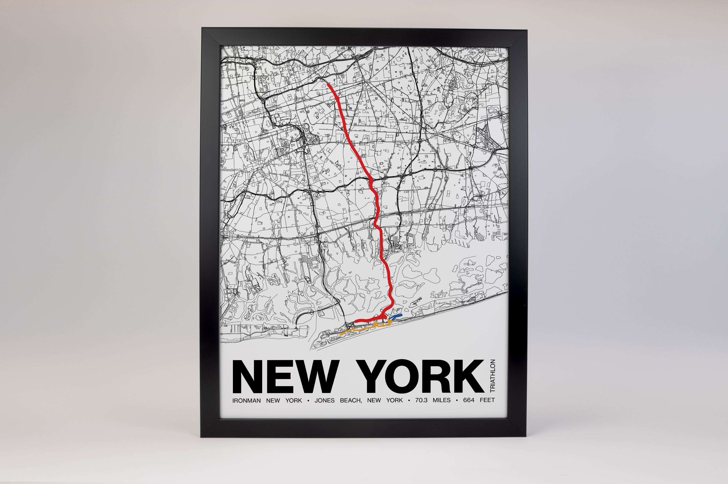 Ironman 70.3 New York Poster - Grid Style