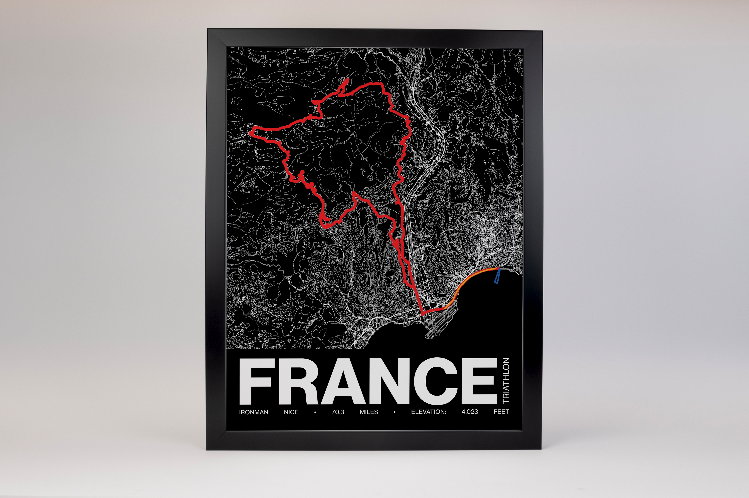 Ironman 70.3 Nice Poster - Grid Style