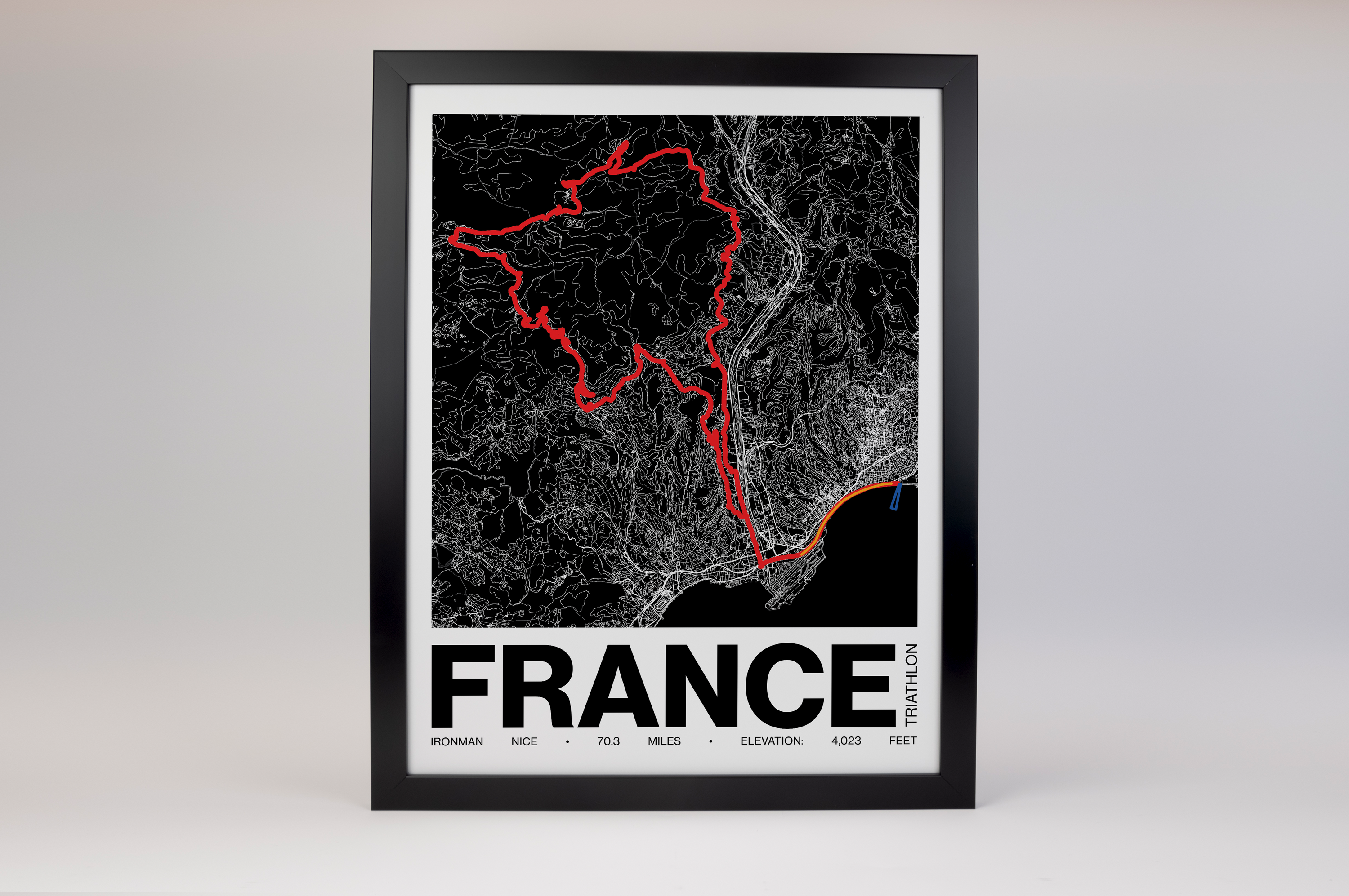 Ironman 70.3 Nice Poster - Grid Style