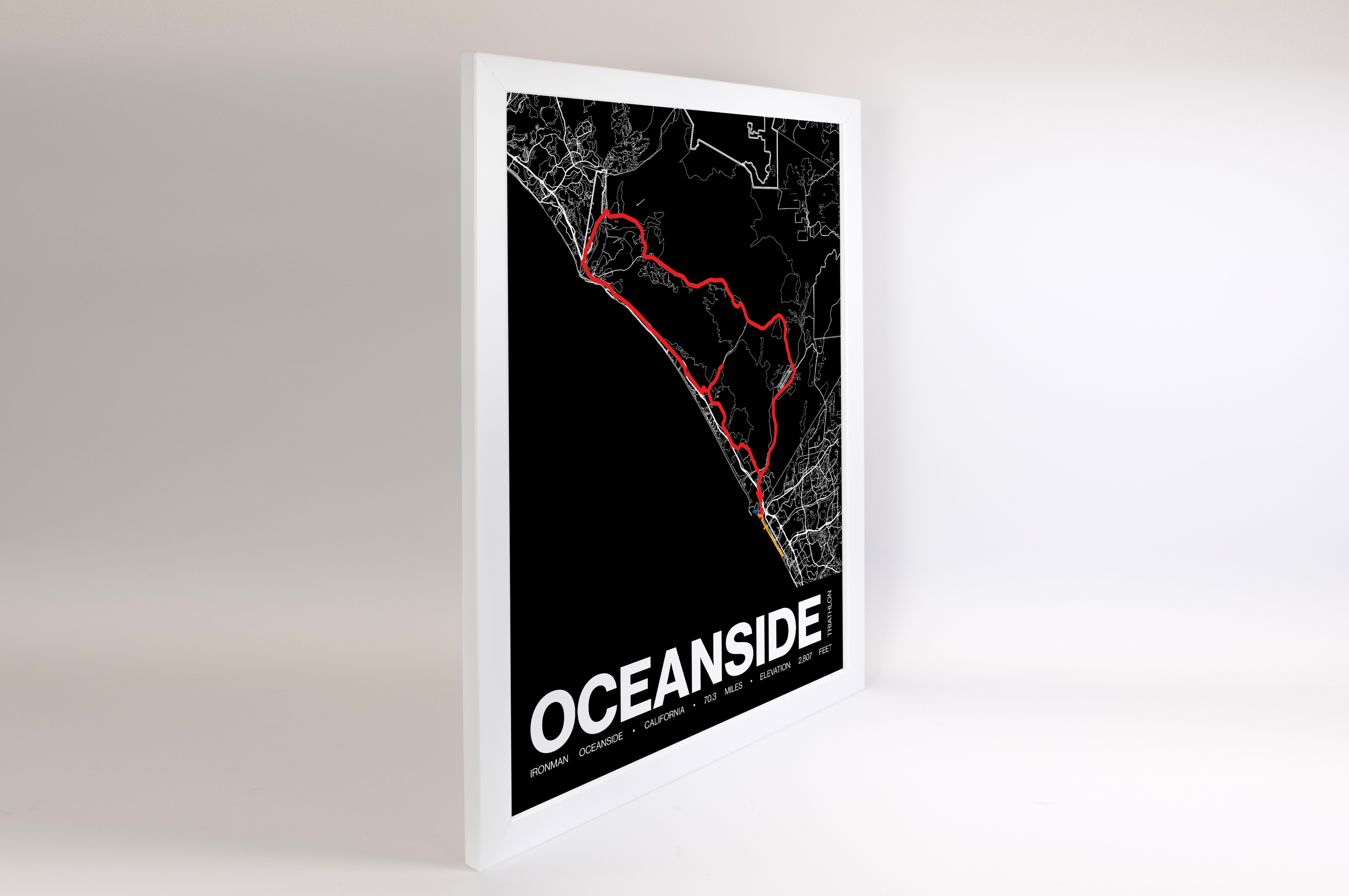 Ironman 70.3 Oceanside Poster - Grid Style