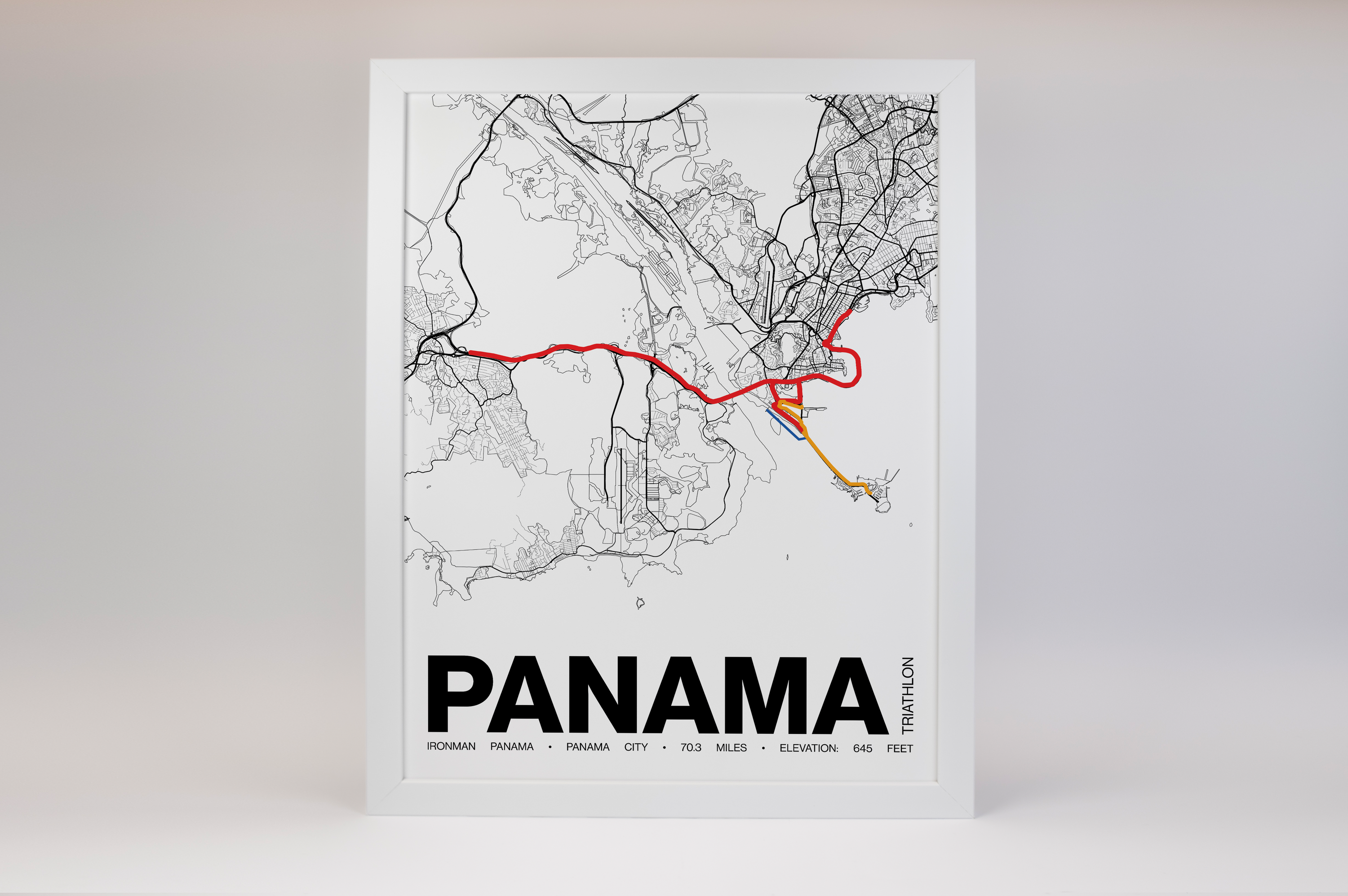 Ironman 70.3 Panama Poster - Grid Style