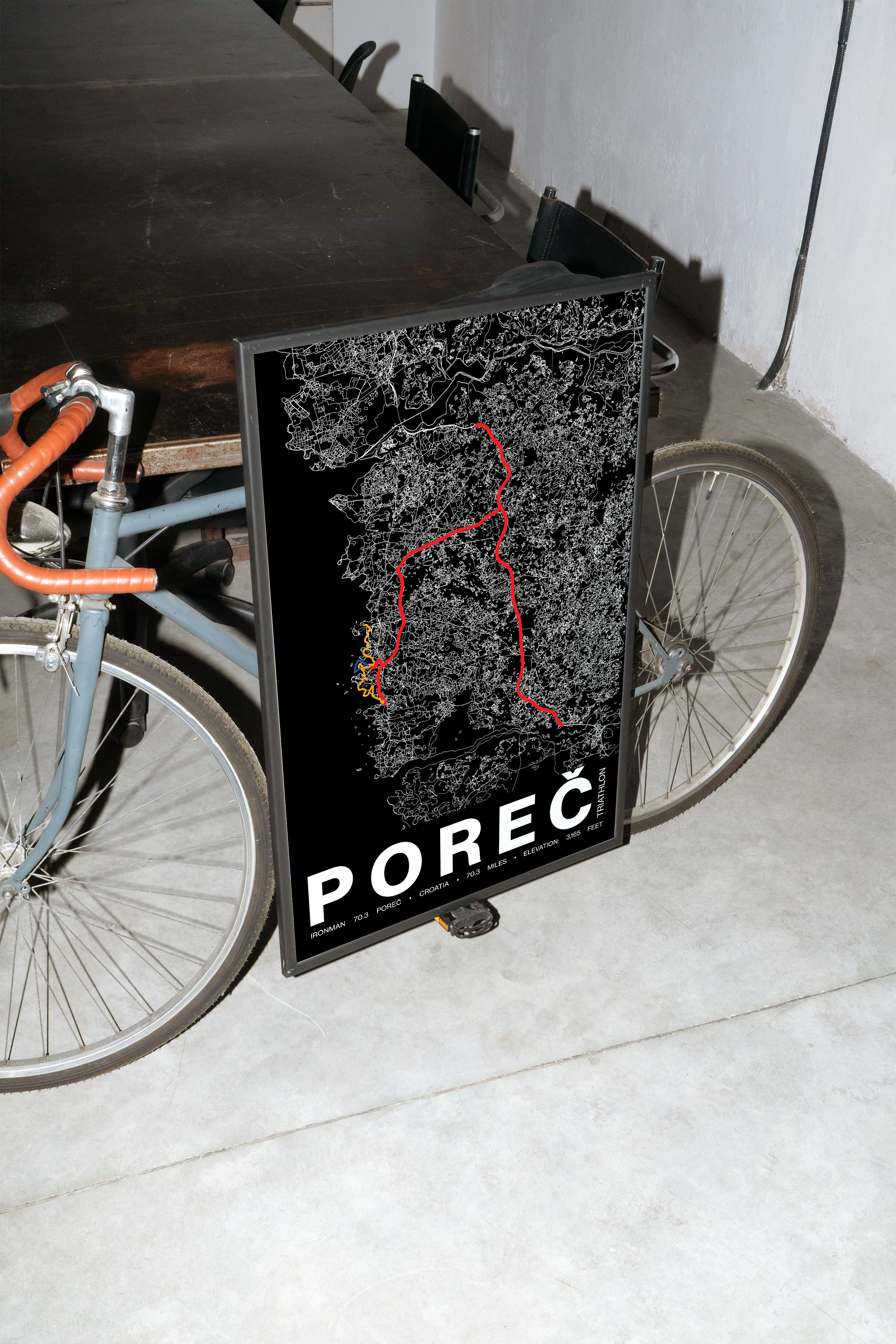 Ironman 70.3 Porec Poster - Grid Style