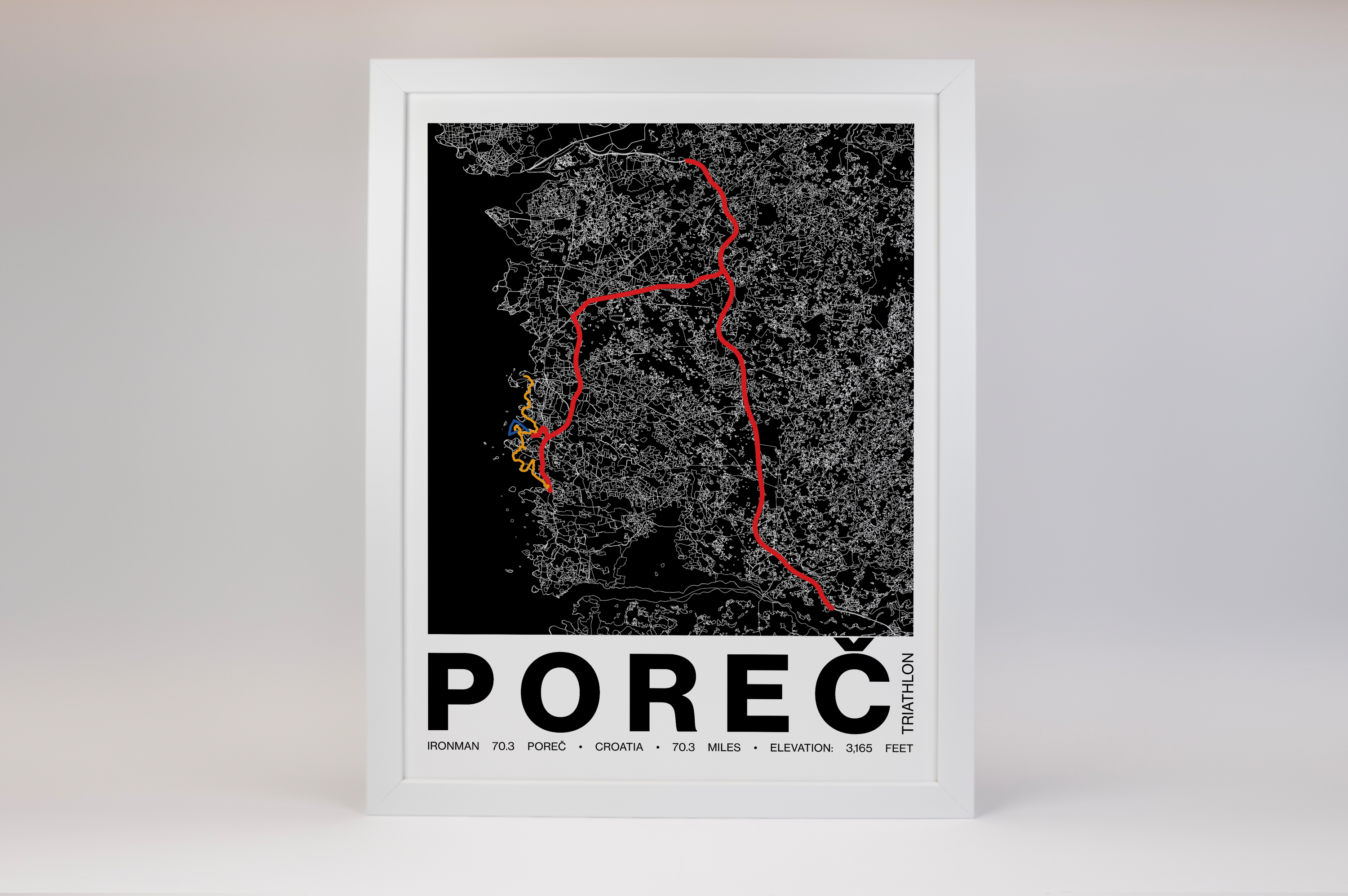 Ironman 70.3 Porec Poster - Grid Style
