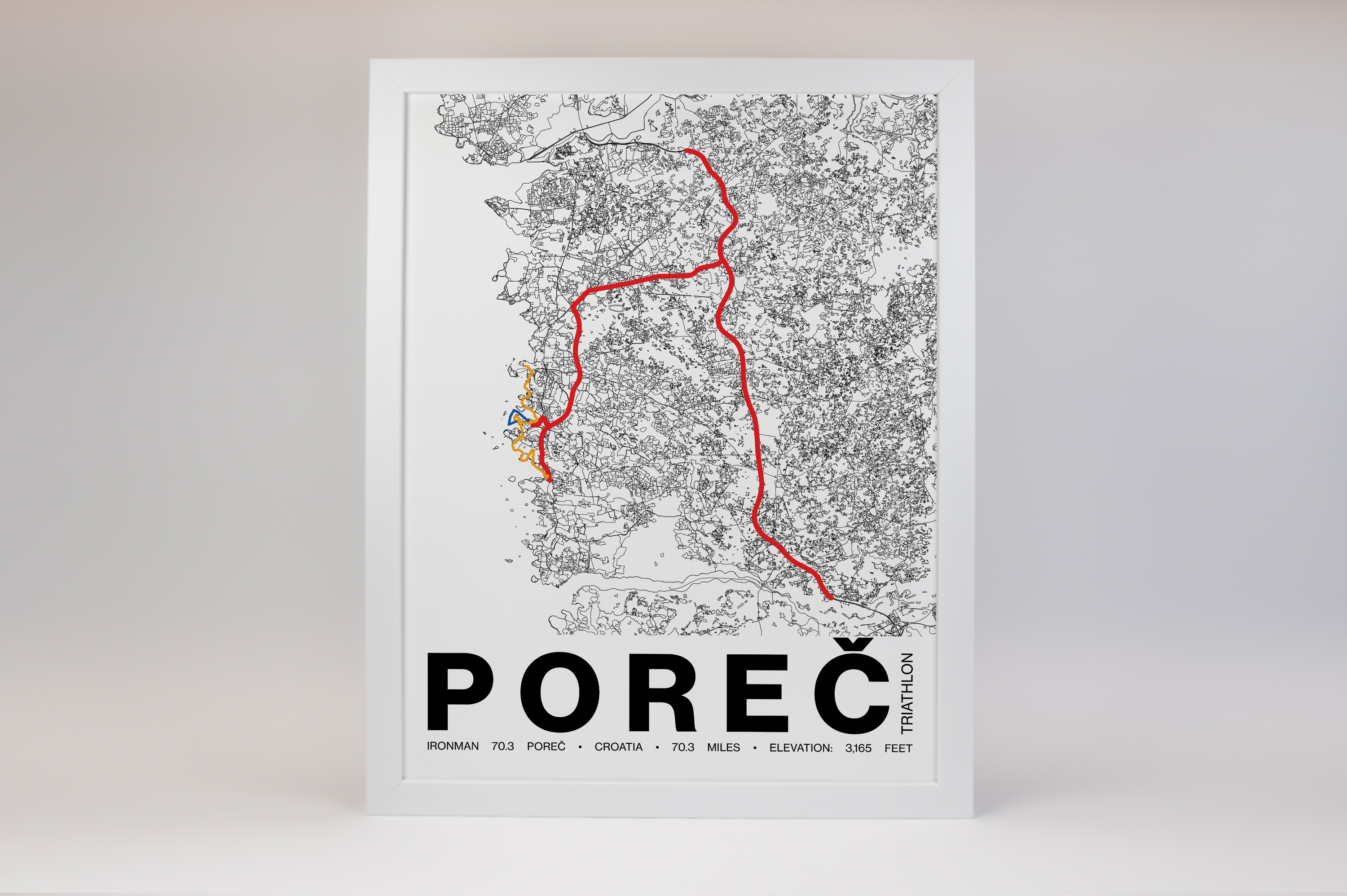 Ironman 70.3 Porec Poster - Grid Style