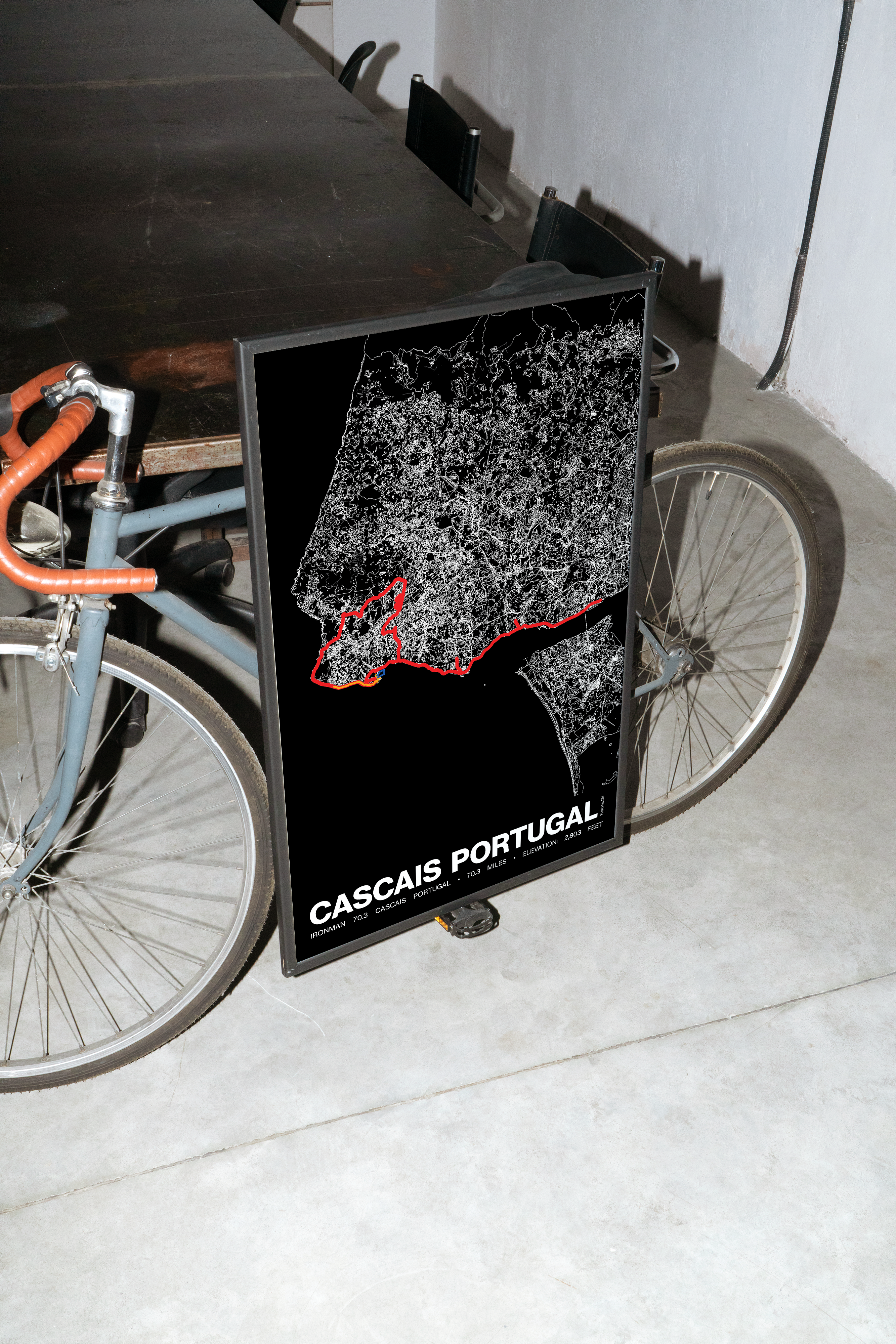 Ironman 70.3 Portugal - Cascais Poster - Grid Style