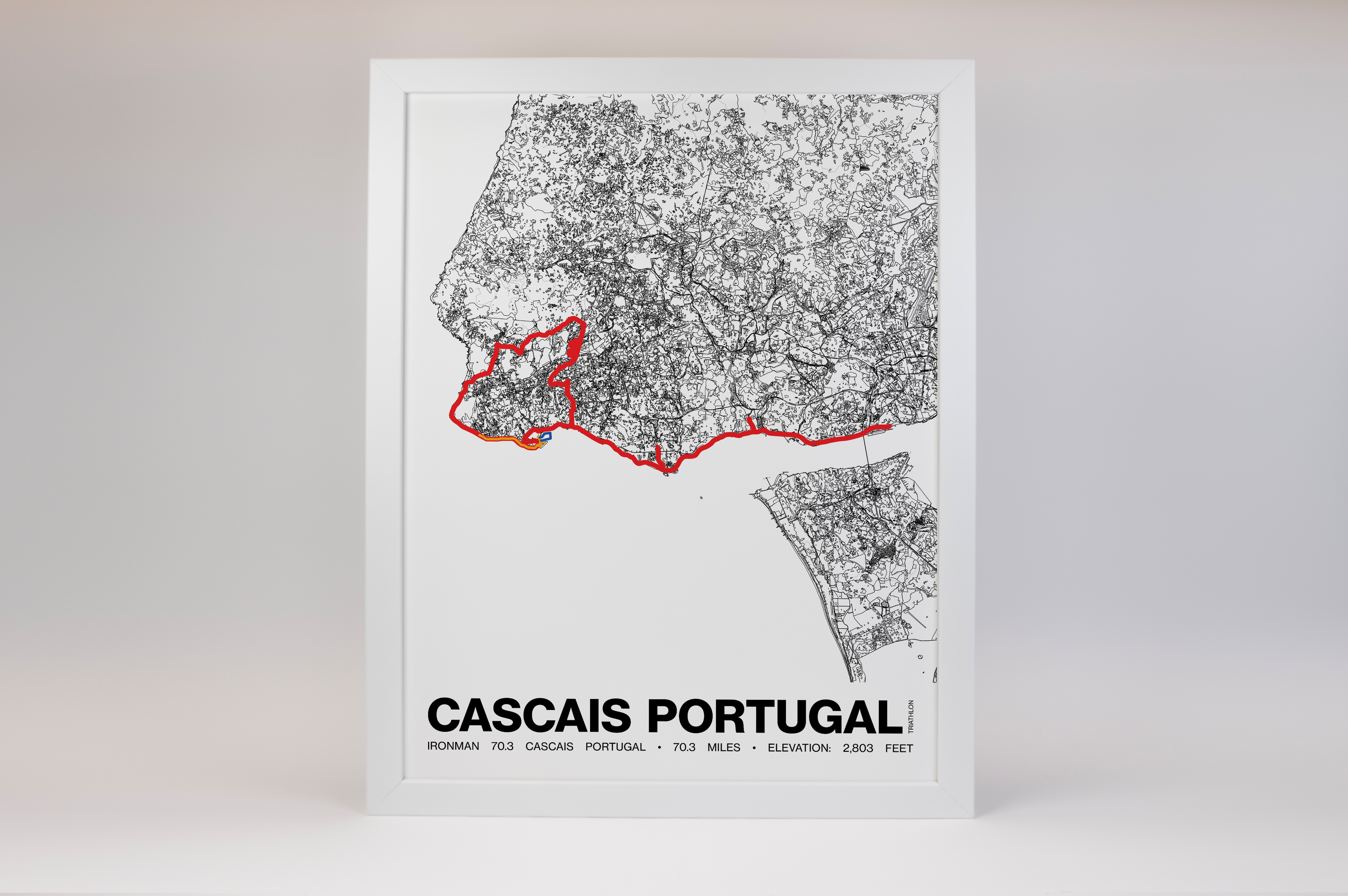 Ironman 70.3 Portugal - Cascais Poster - Grid Style