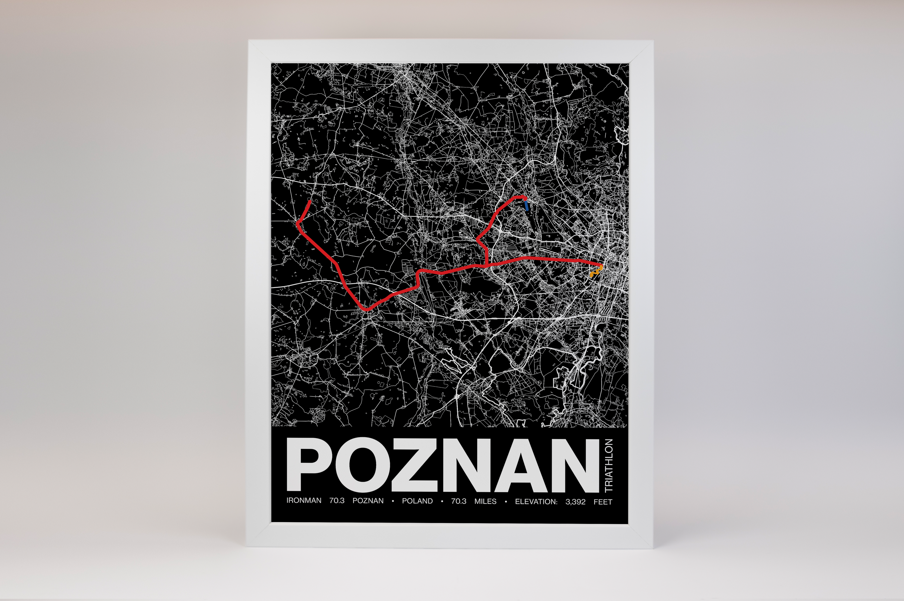 Ironman 70.3 Poznan Poster - Grid Style