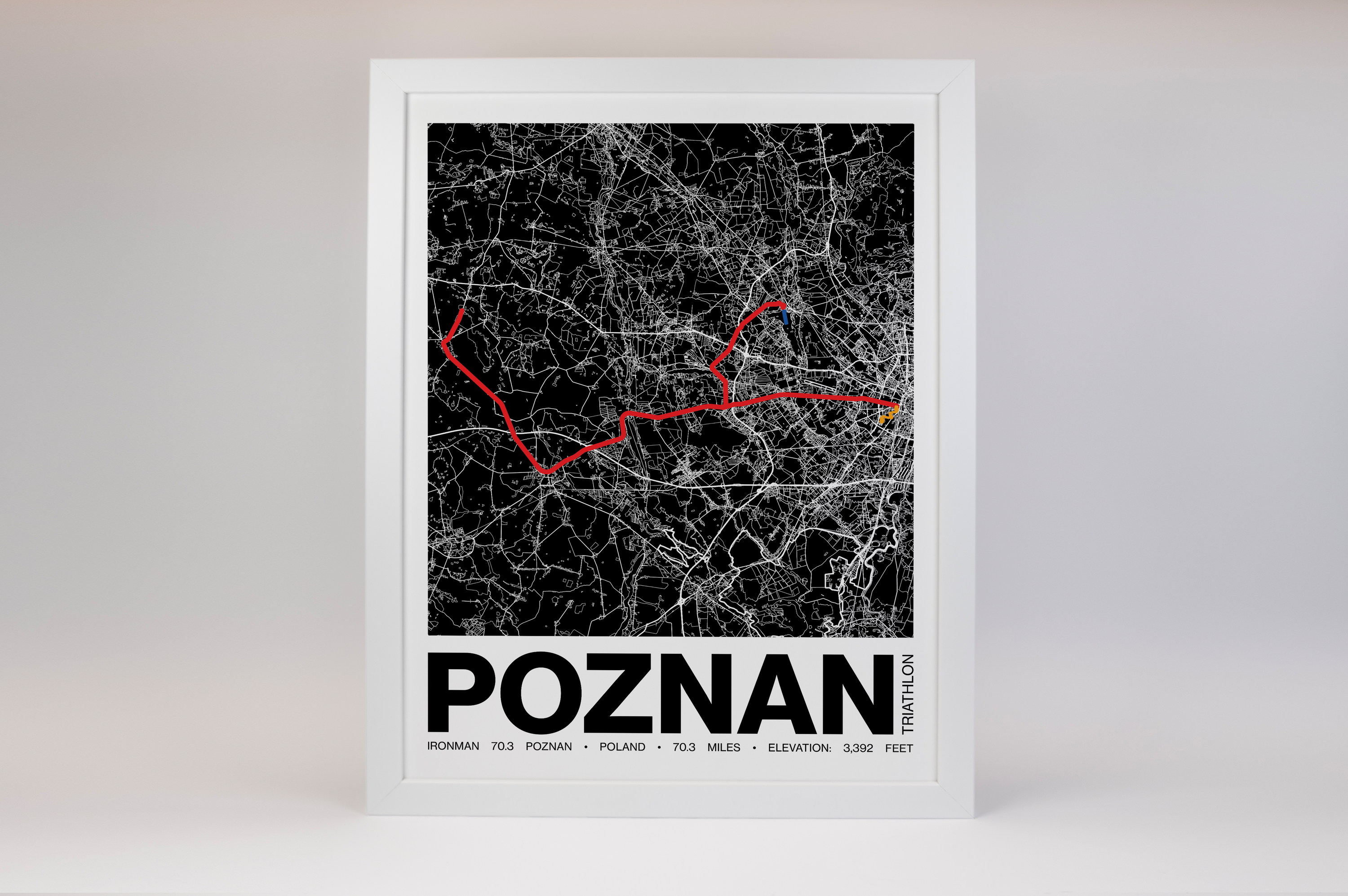 Ironman 70.3 Poznan Poster - Grid Style