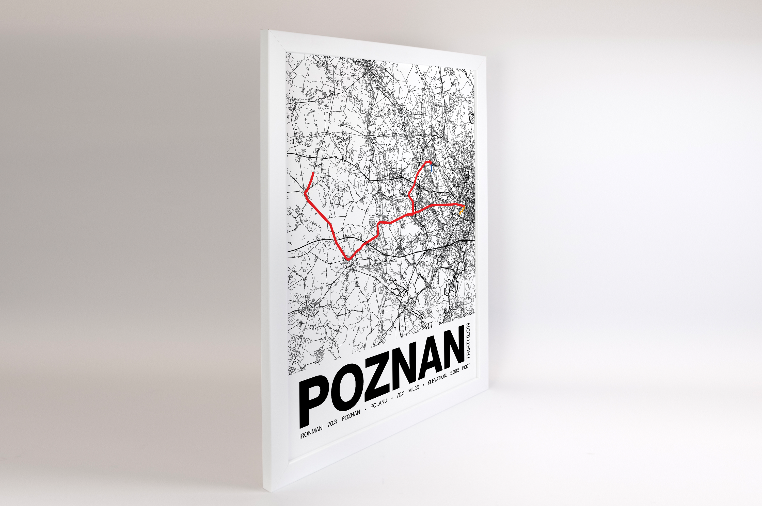 Ironman 70.3 Poznan Poster - Grid Style