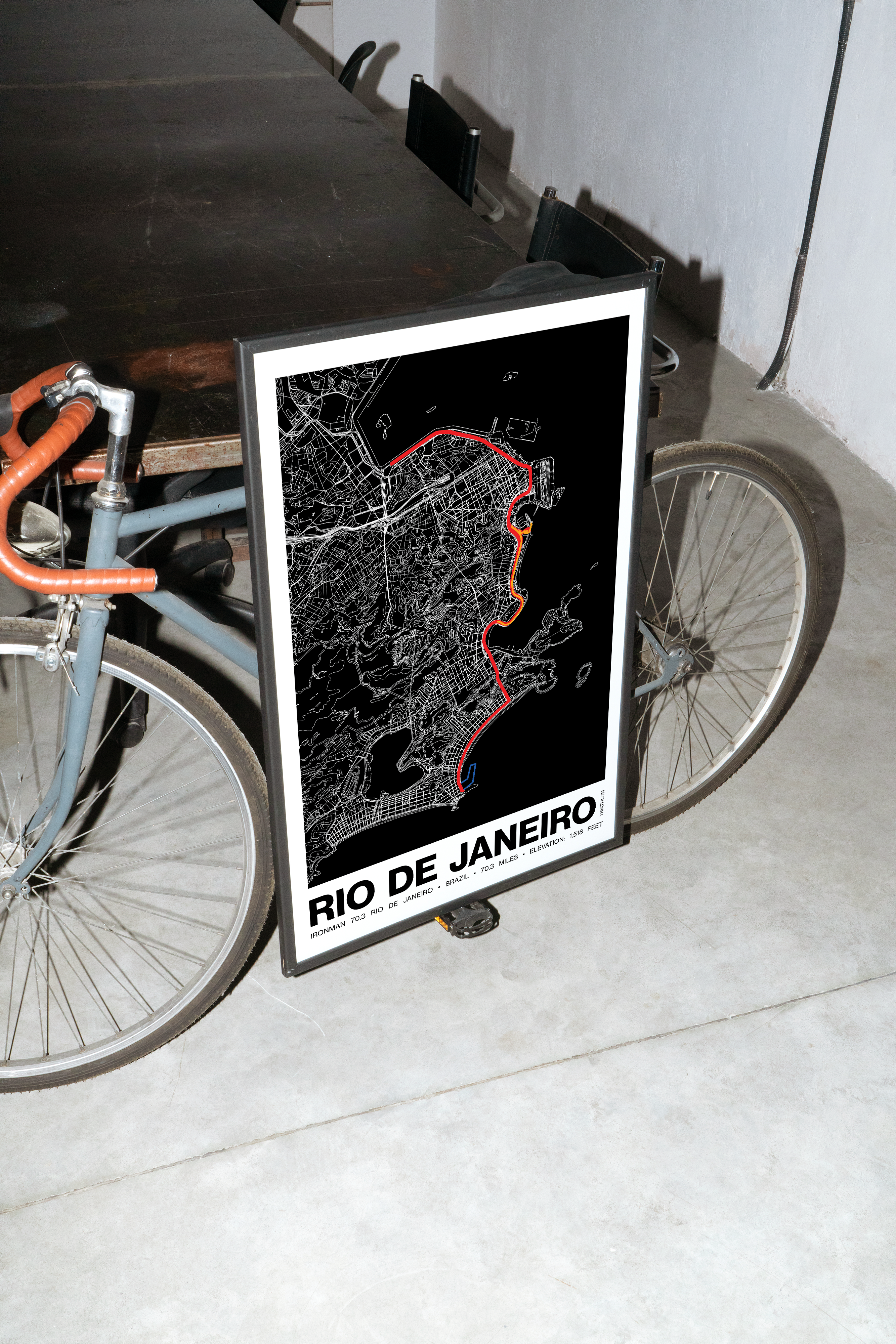 Ironman 70.3 Rio de Janeiro Poster - Grid Style