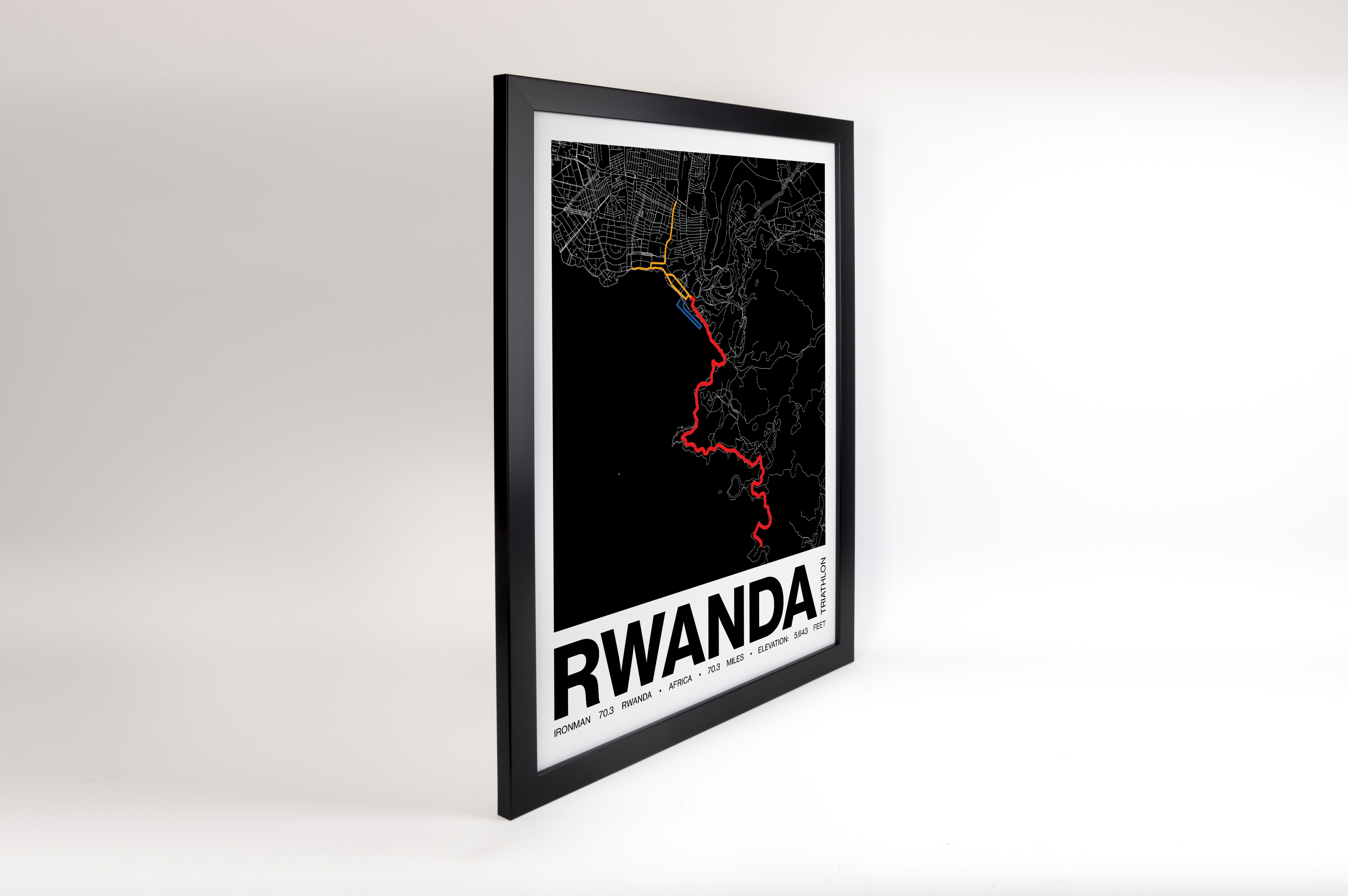 Ironman 70.3 Rwanda Poster - Grid Style