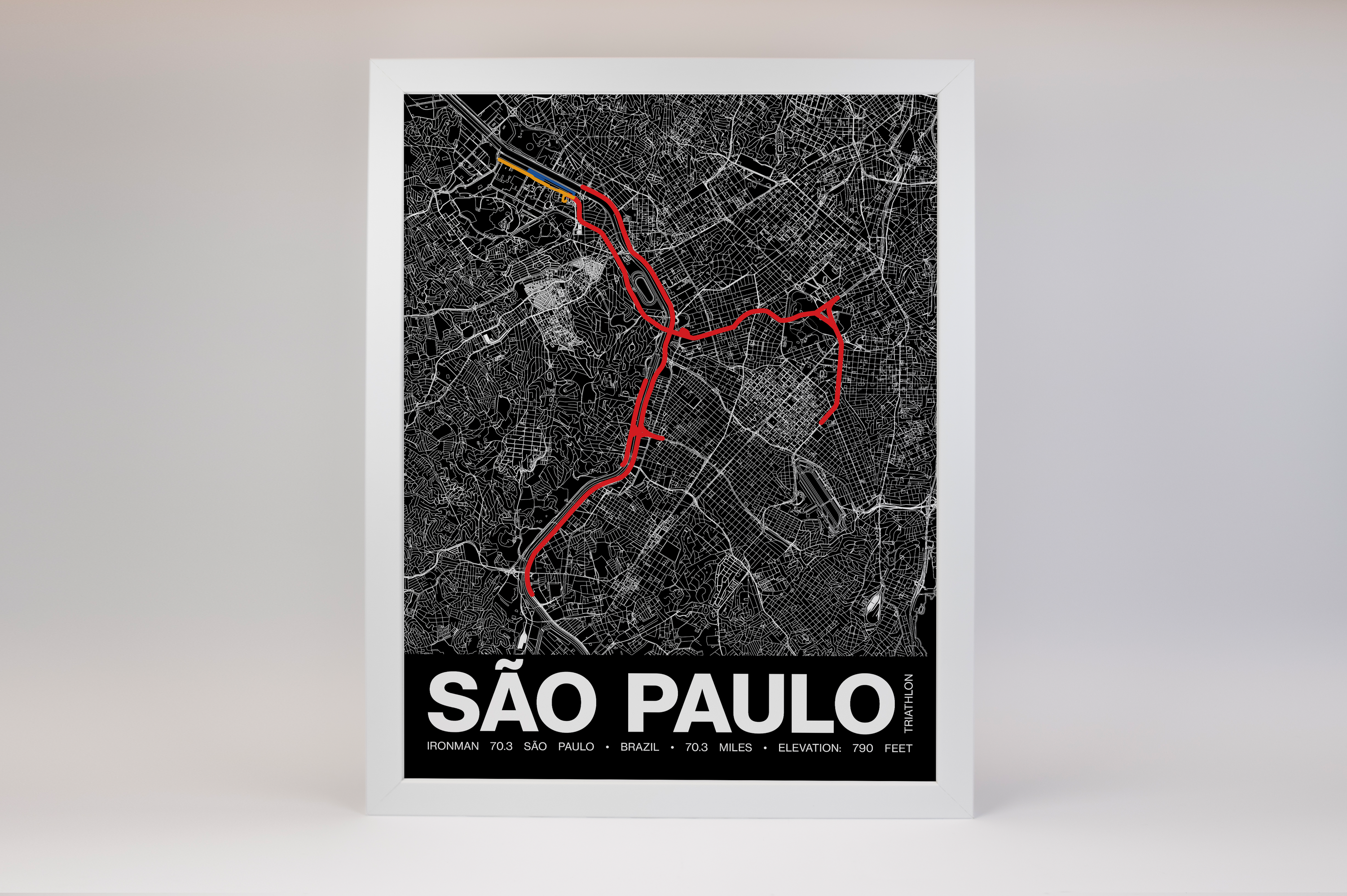 Ironman 70.3 São Paulo Poster - Grid Style